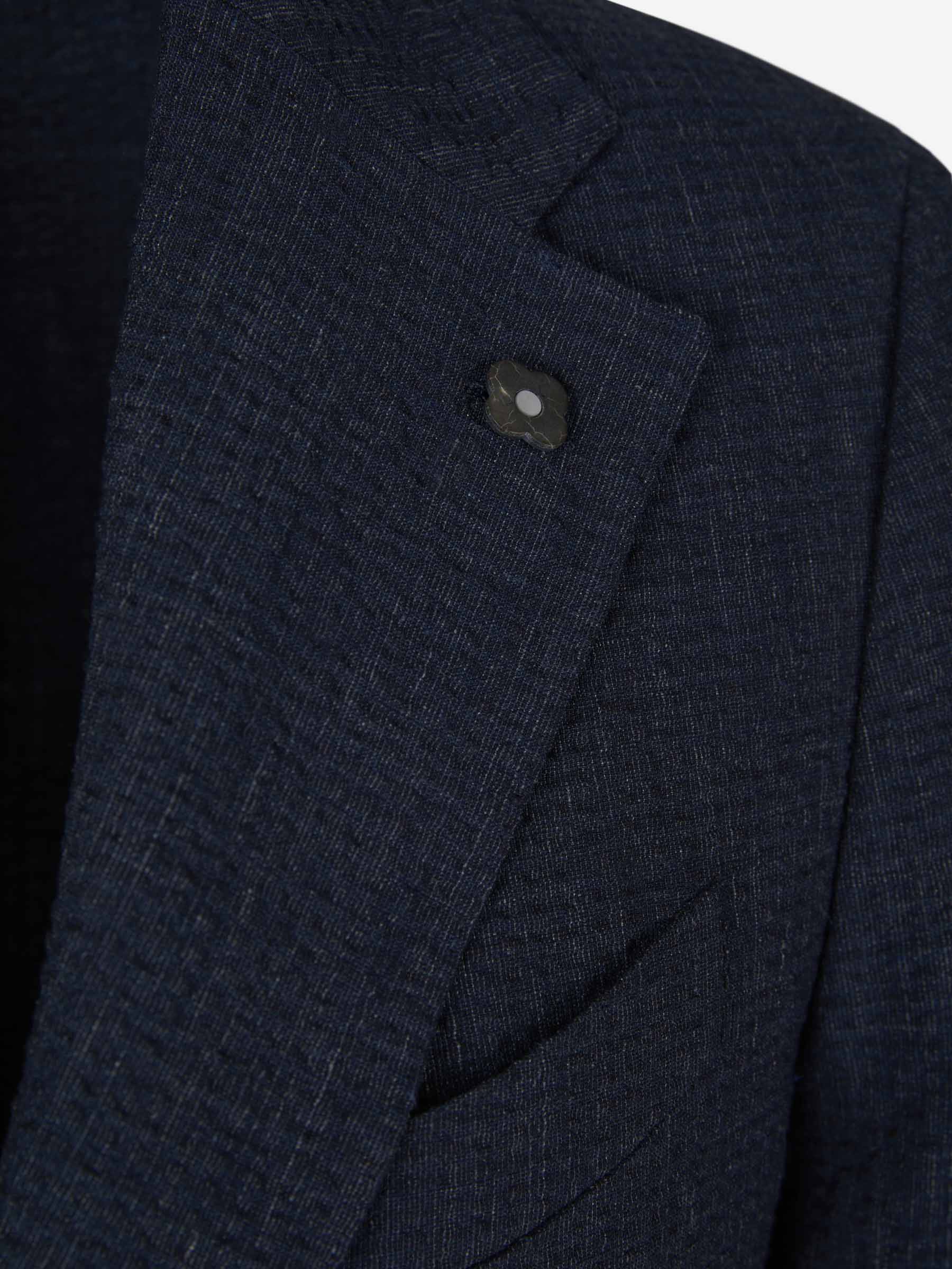 Lardini Americana Texturizada Algodón color Azul Cobalto sku 302-003296 01 - Foto 3