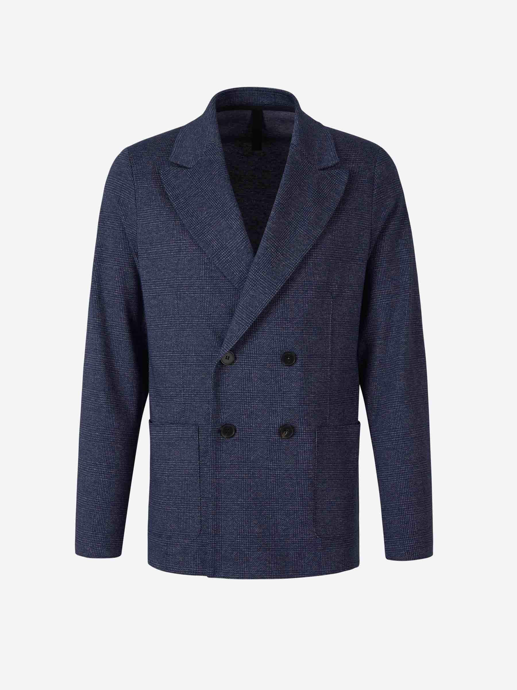 Harris Wharf Americana Príncipe De Gales color Azul Cobalto sku 302-003300 01 - Foto 1