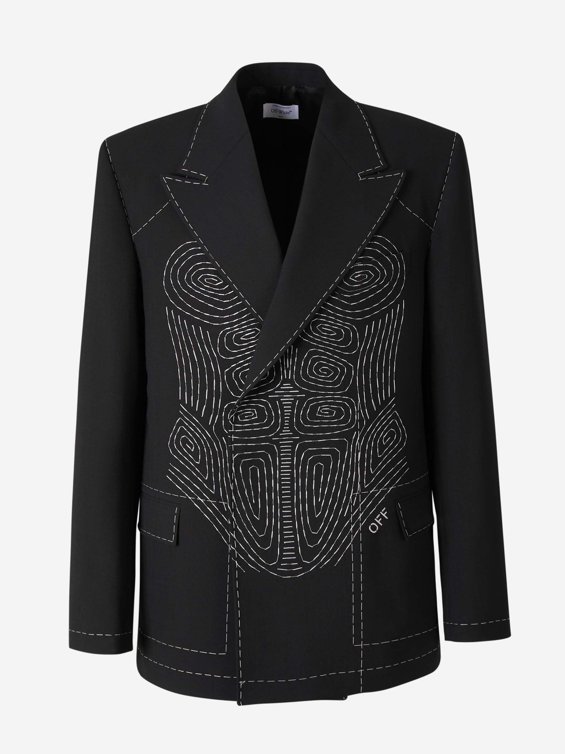 Off-White Americana Punto De Cuerpo color Negro sku 302-003315 01 - Foto 1