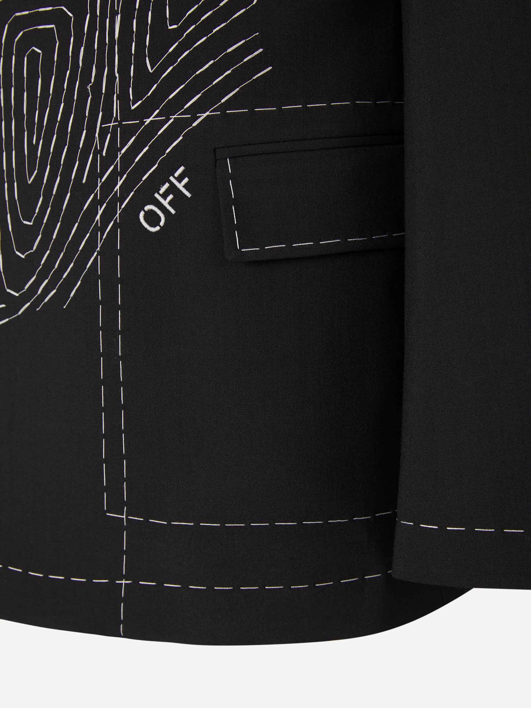 Off-White Americana Punto De Cuerpo color Negro sku 302-003315 01 - Foto 4