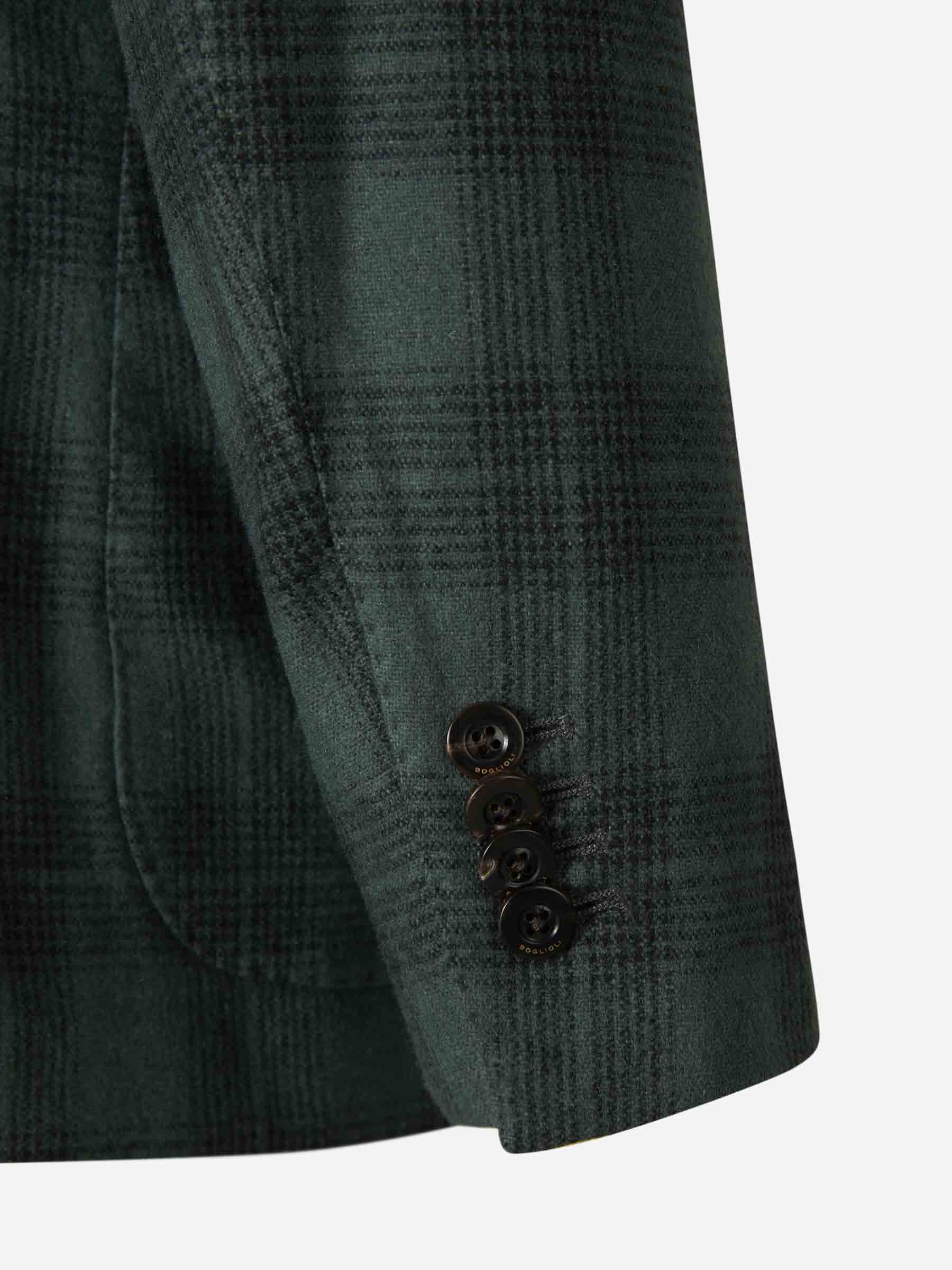 Boglioli Americana Motivo Cuadros color Verde Militar sku 302-003380 01 - Foto 4