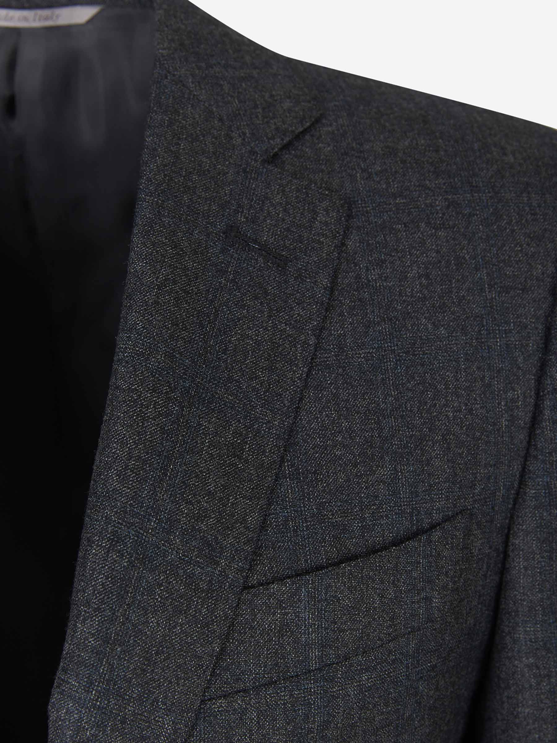 Canali Traje con motivo de micro-punto y cuadros color Gris Oscuro sku 312-002567 01 - Foto 3