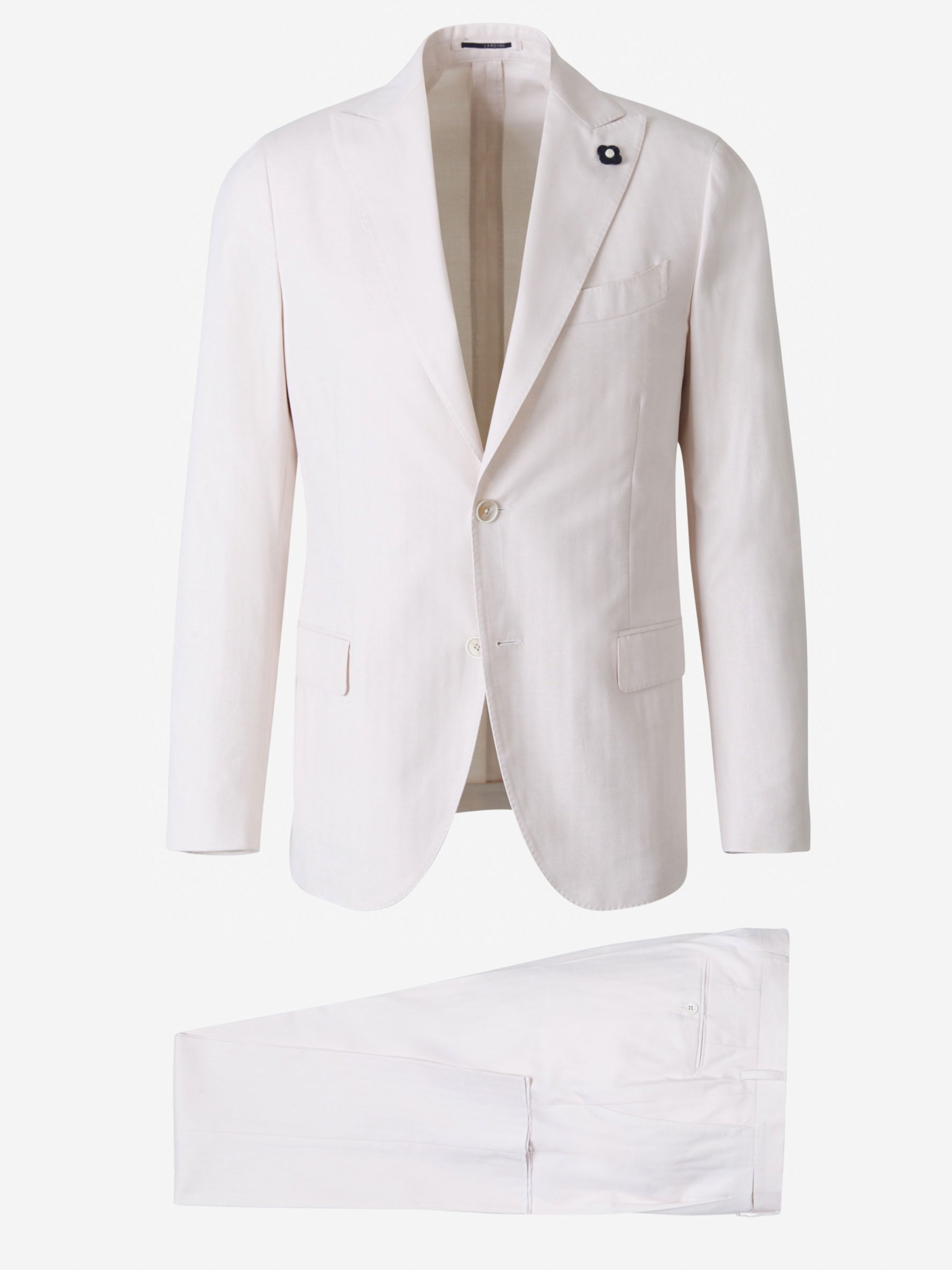 Outlet online Lardini Hombre Traje Espiga Algodón color Beis sku 312-002642 02 - Foto 1