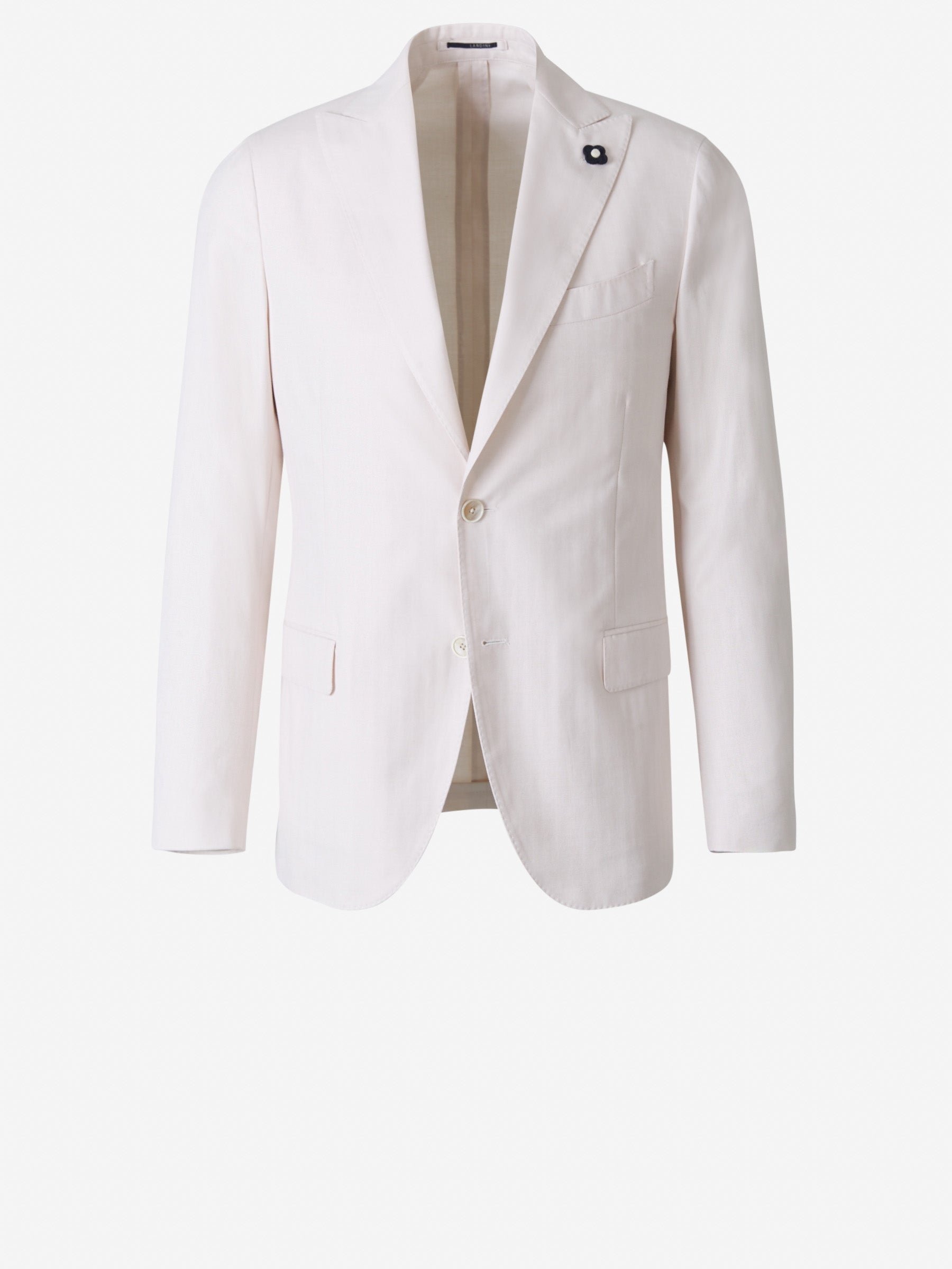 Outlet online Lardini Hombre Traje Espiga Algodón color Beis sku 312-002642 02 - Foto 2