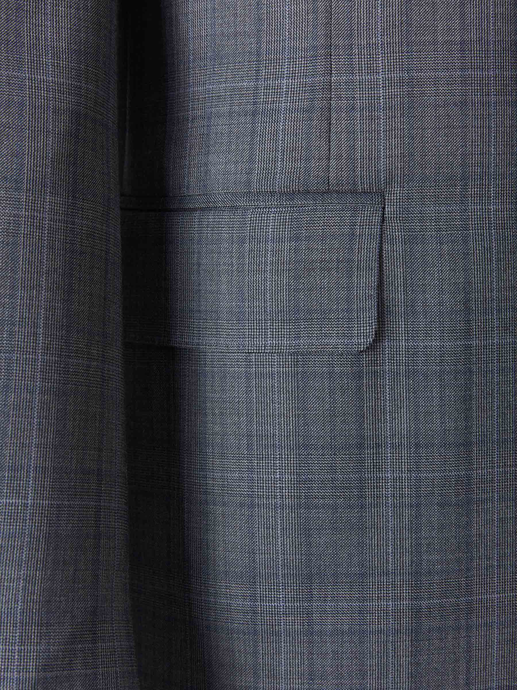 Outlet online Canali Hombre Traje Cuadros Lana color Gris Carbón sku 312-002650 01 - Foto 4