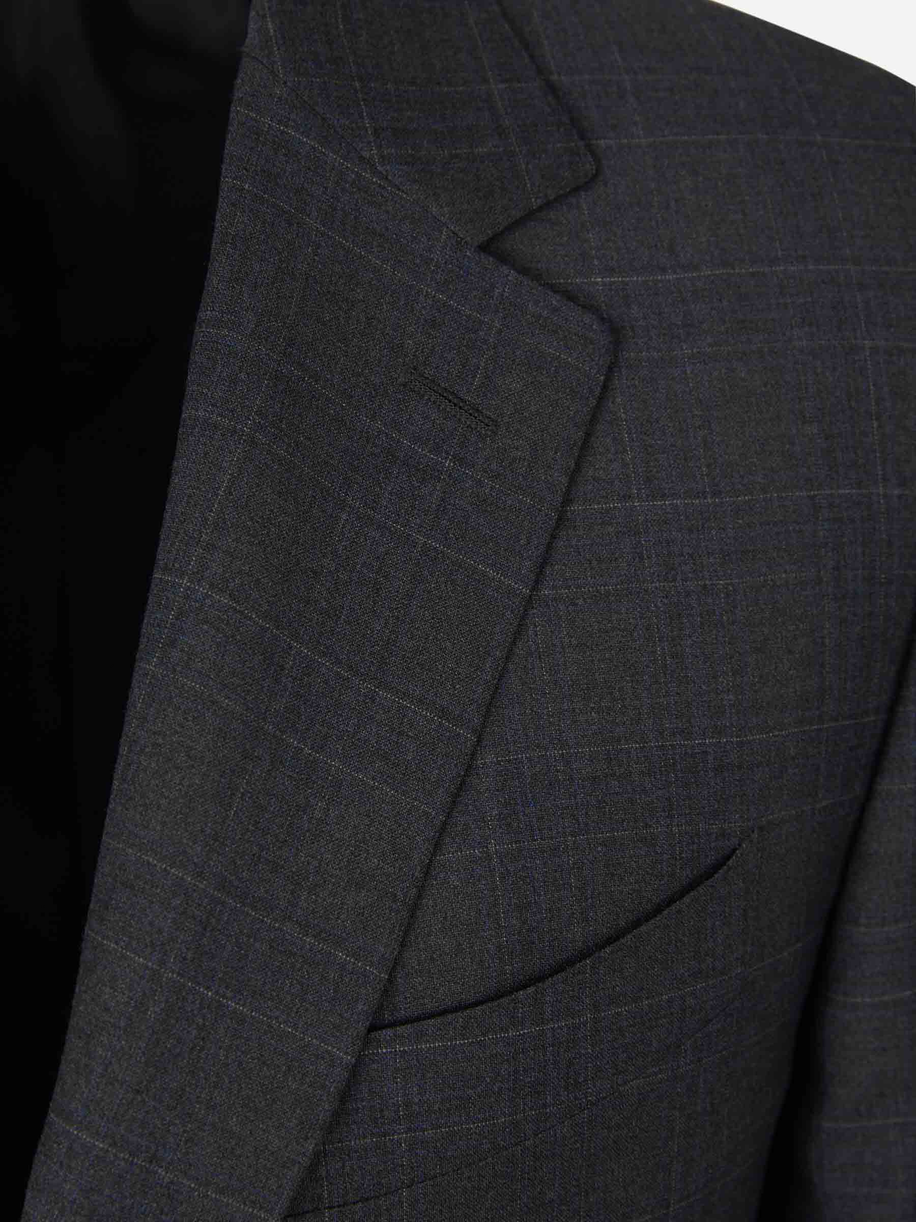 Canali Traje Motivo Cuadros color Gris Oscuro sku 312-002740 01 - Foto 2