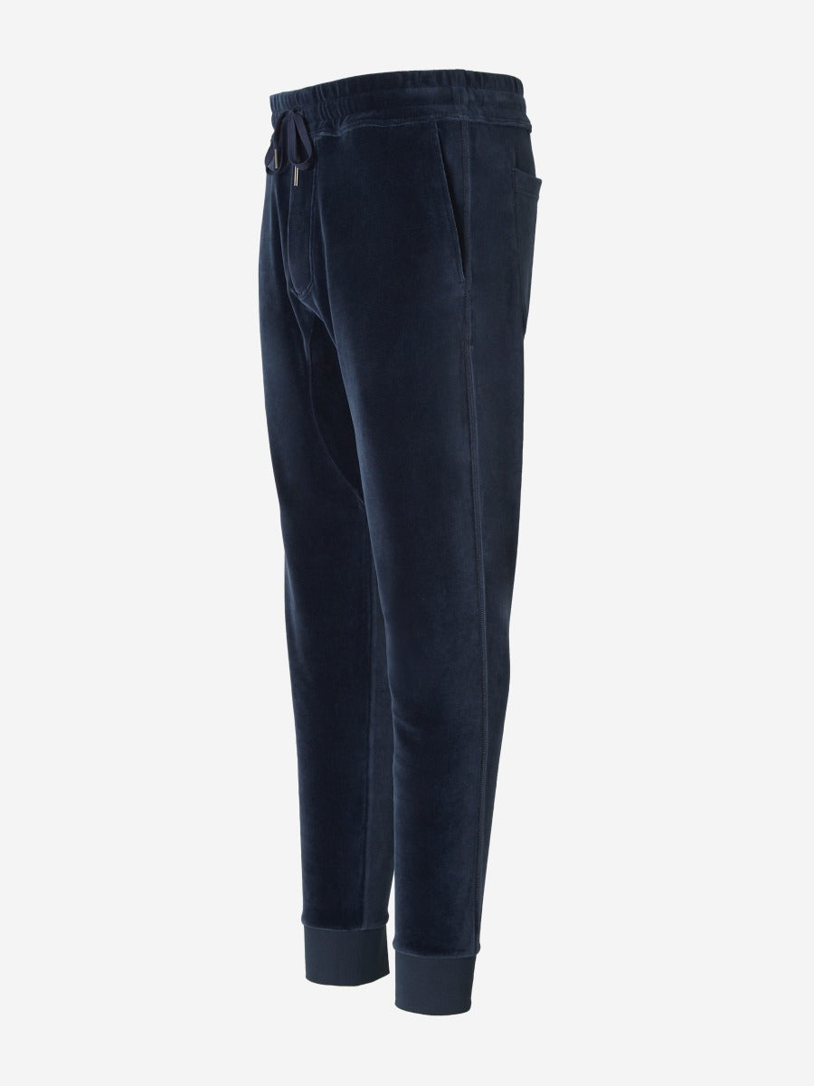 Outlet online Tom Ford Hombre Joggers Aterciopelados color Azul Cobalto sku 321-000330 01 - Foto 3