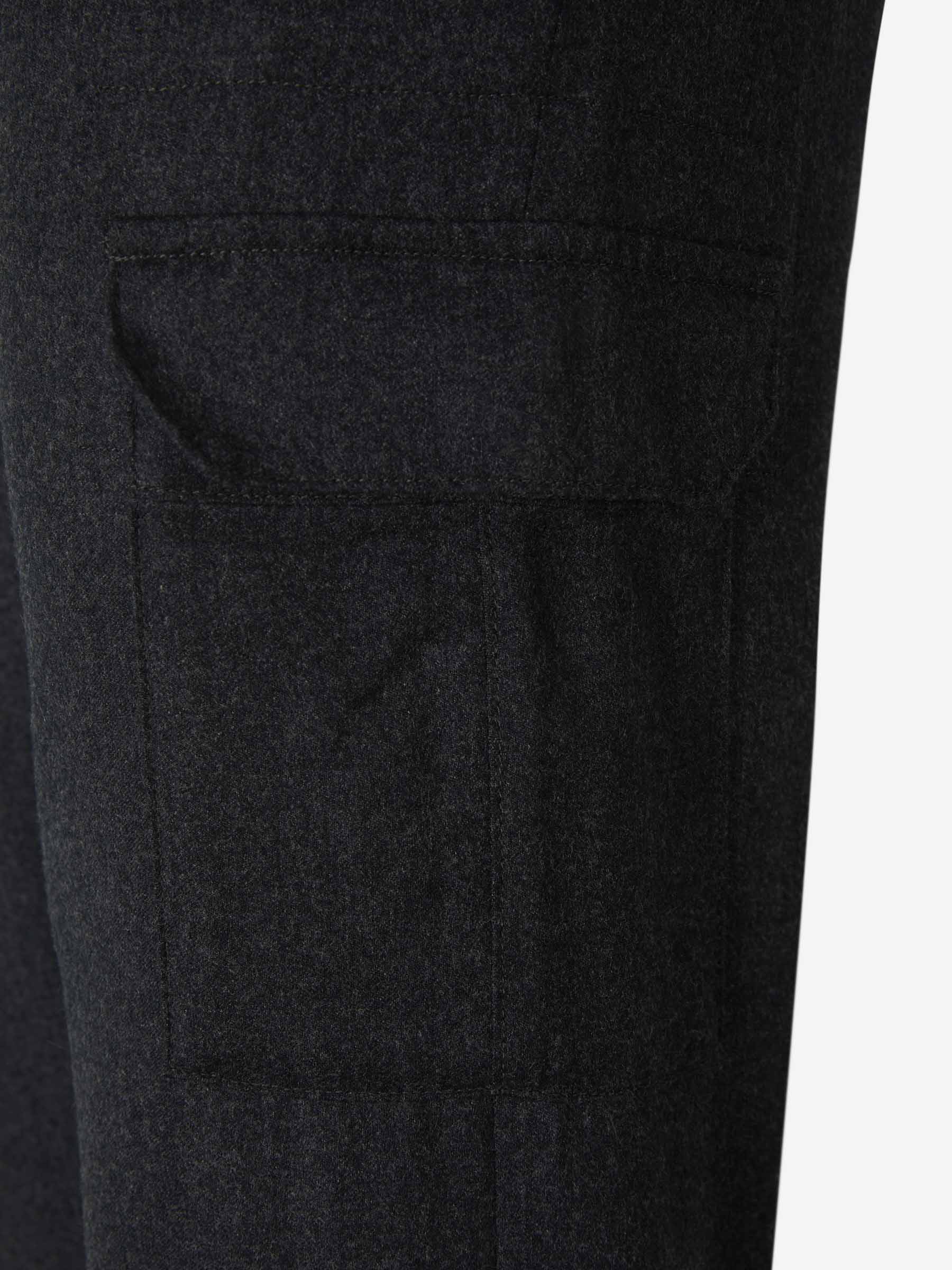 Outlet online Canali Hombre Pantalones Cargo Lana color Gris Oscuro sku 322-000438 01 - Foto 5