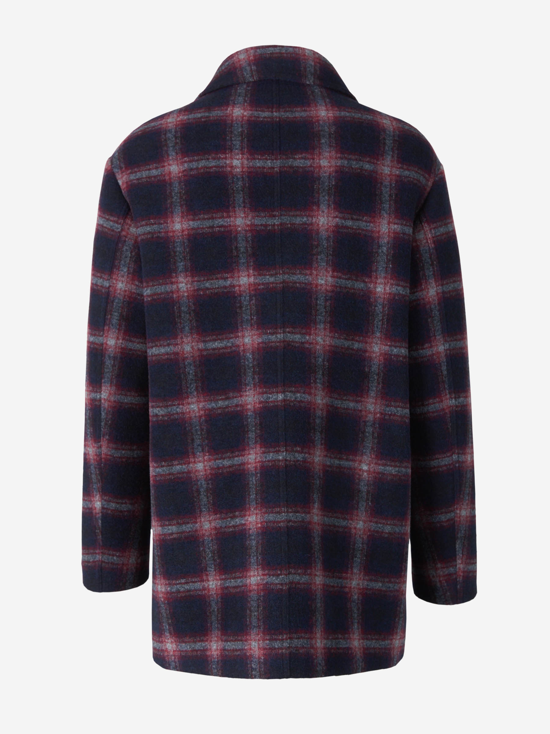 Etro Abrigo Franela Motivo Cuadros color Azul Noche sku 341-000473 01 - Foto 2