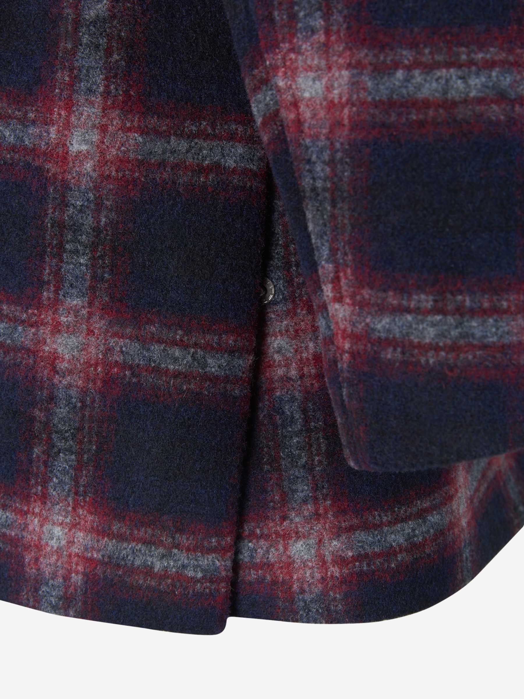 Etro Abrigo Franela Motivo Cuadros color Azul Noche sku 341-000473 01 - Foto 6