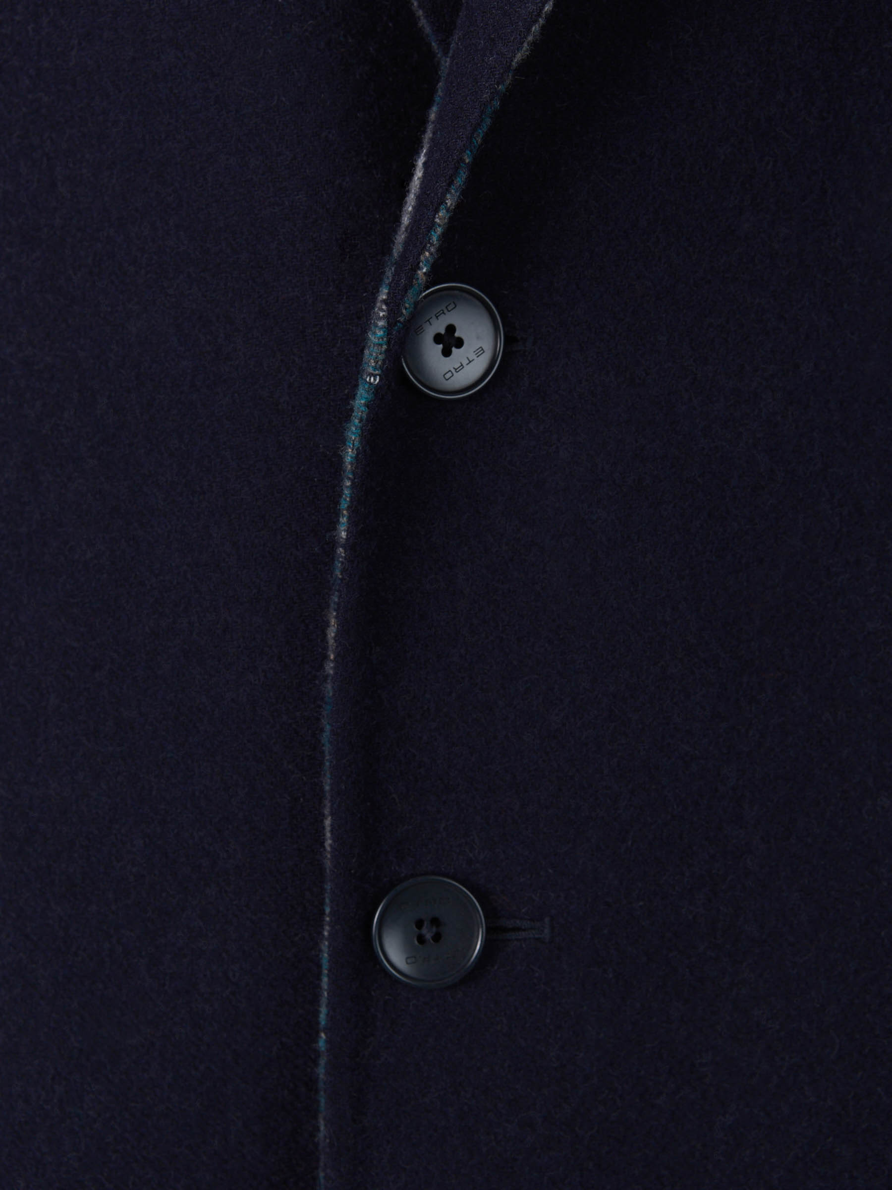 Etro Abrigo Reversible Lana color Azul Noche sku 341-000475 01 - Foto 4