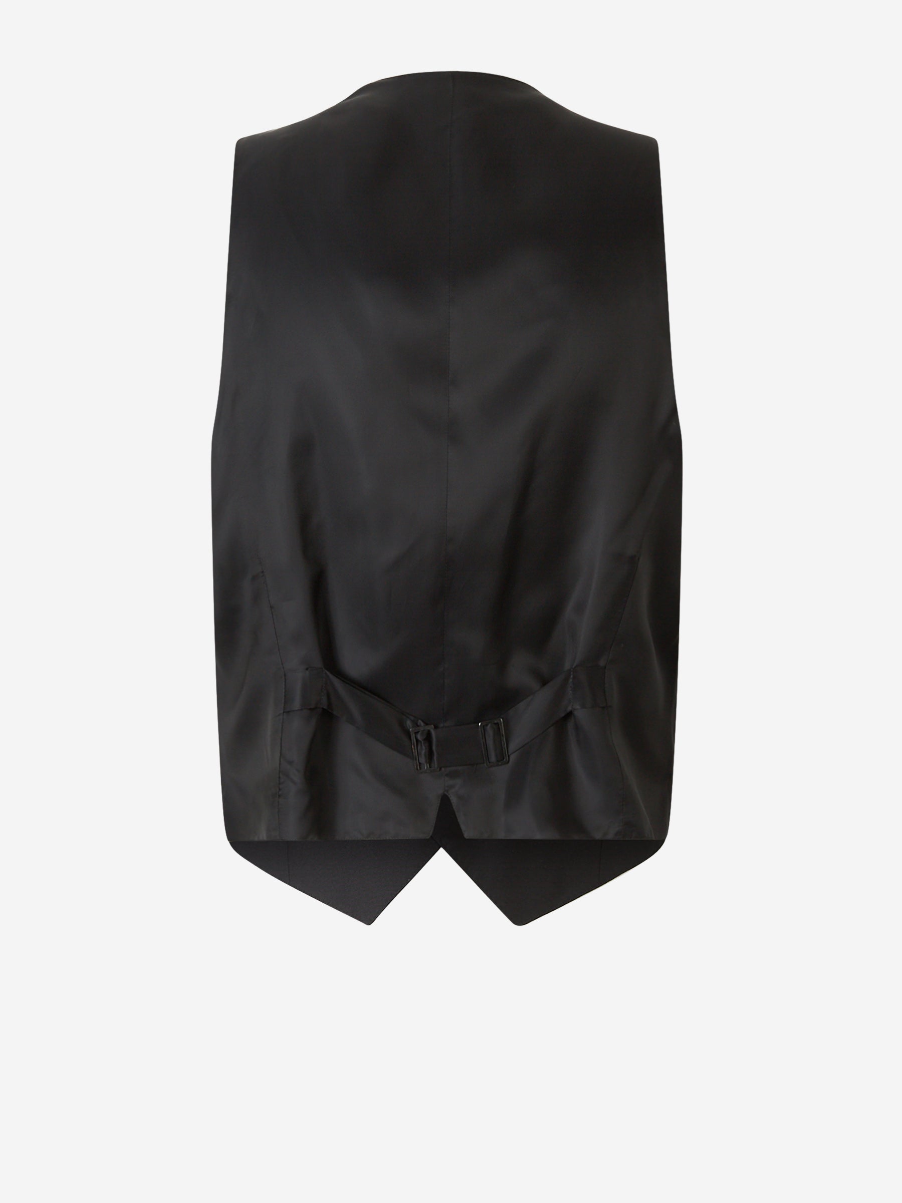 Canali Chaleco de Lana y Seda color Negro sku 352-000015 01 - Foto 2