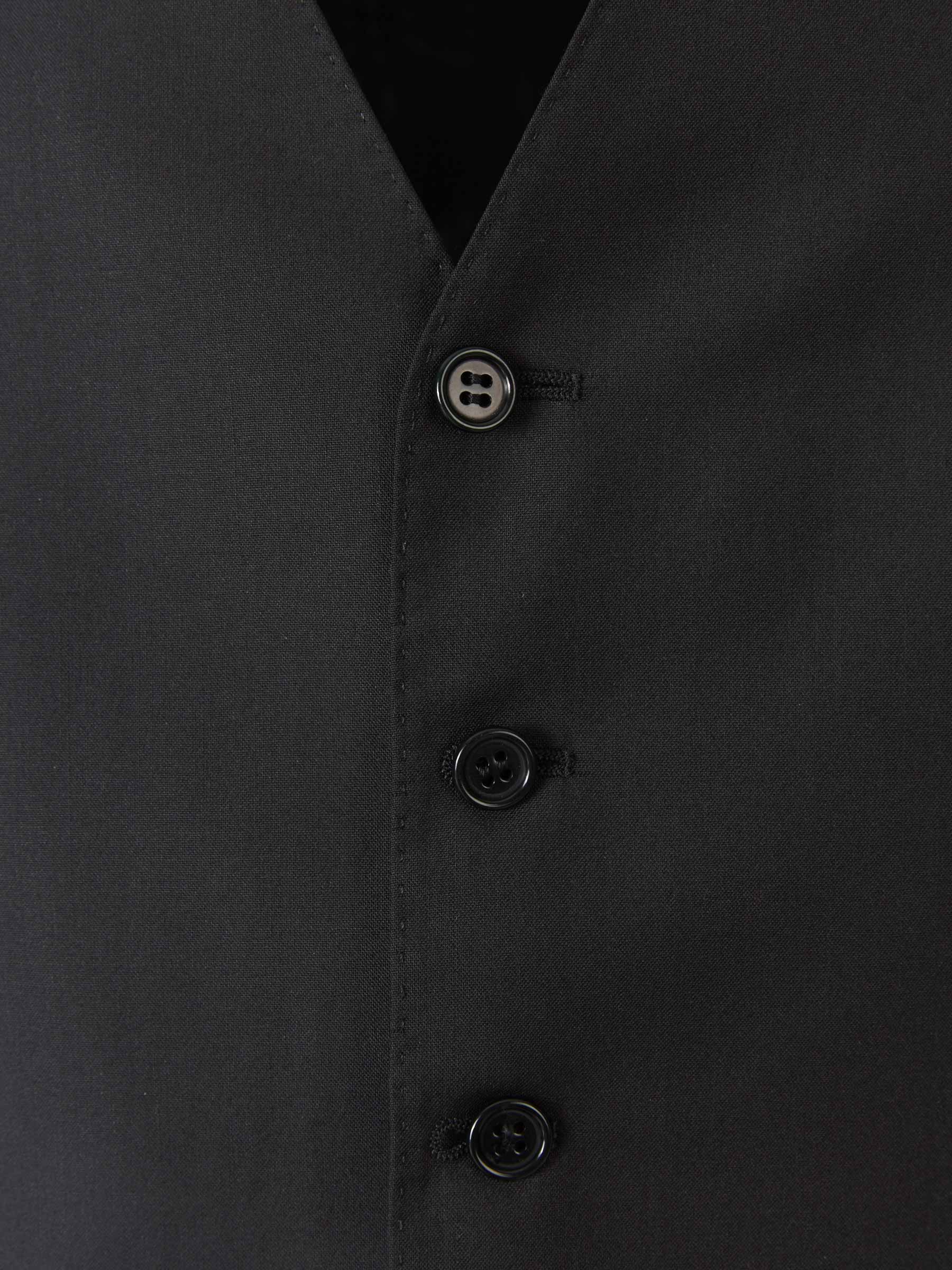 Canali Chaleco de Lana y Seda color Negro sku 352-000015 01 - Foto 3