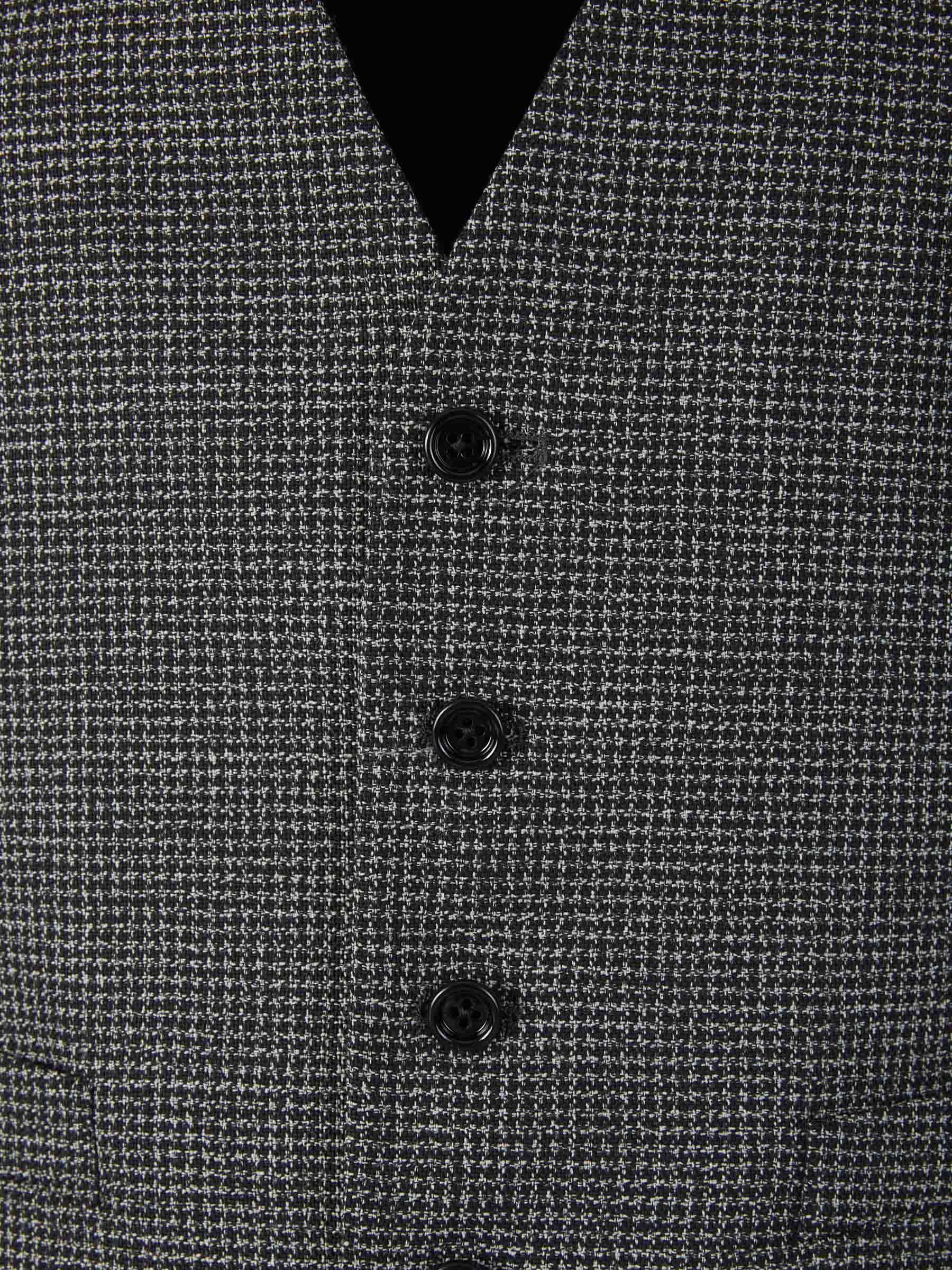 Lardini Chaleco Pata de Gallo color Blanco y Negro sku 352-000040 01 - Foto 2