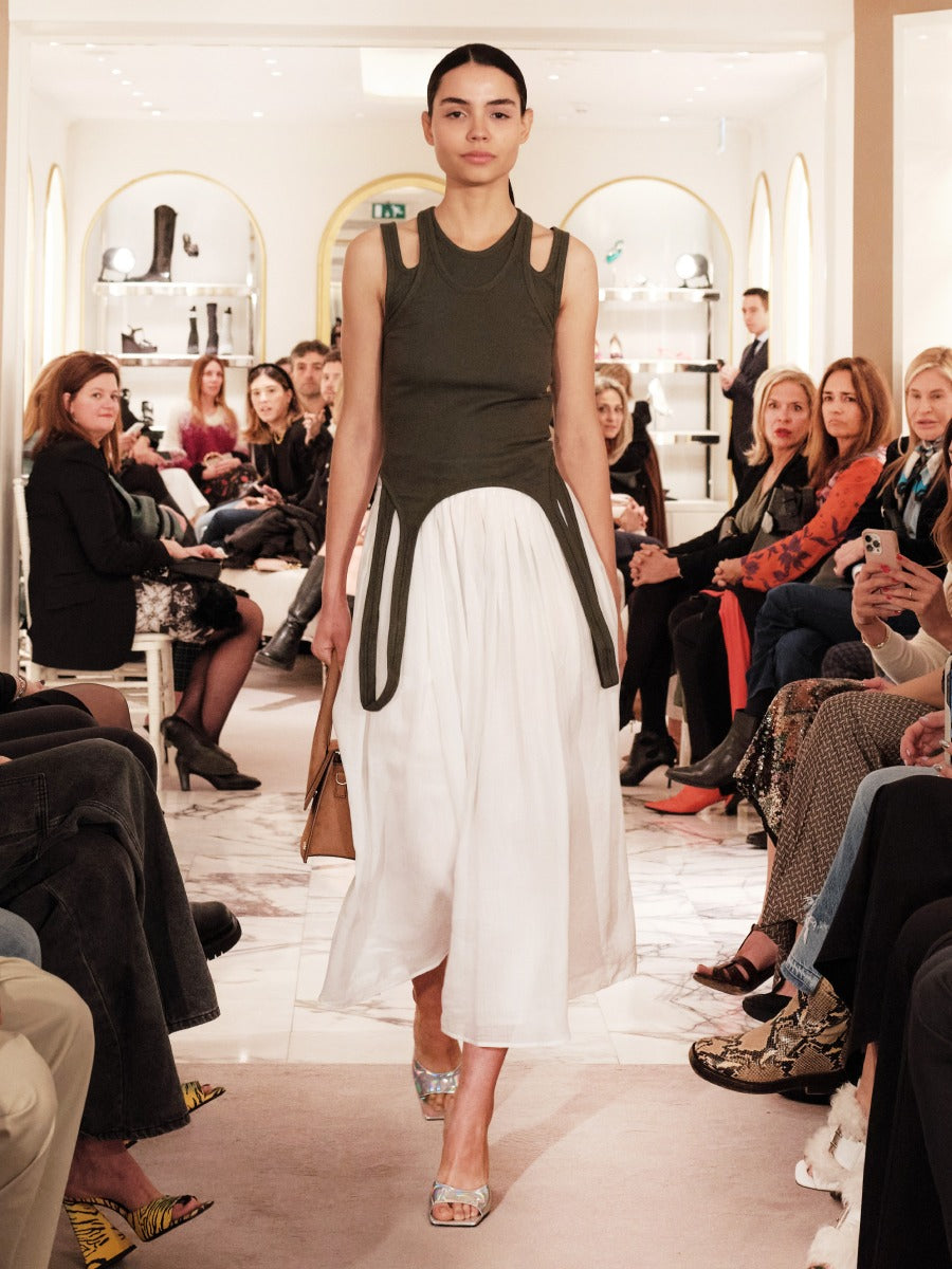 Dion Lee Top Doble Bucle color Verde Militar sku 703-002003 01 - Foto 4