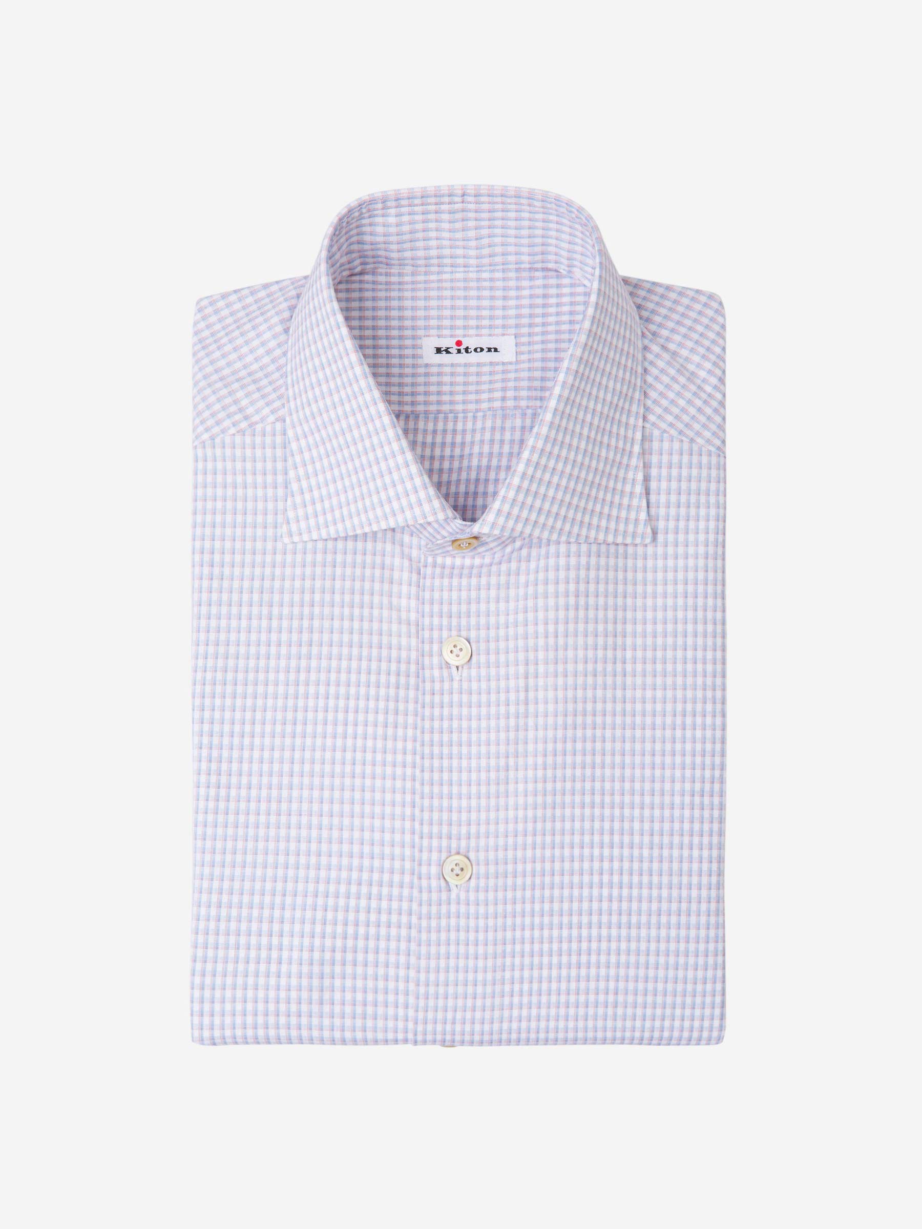 Kiton Camisa Formal a Cuadros color Multicolor sku 401-002871 01 - Foto 1