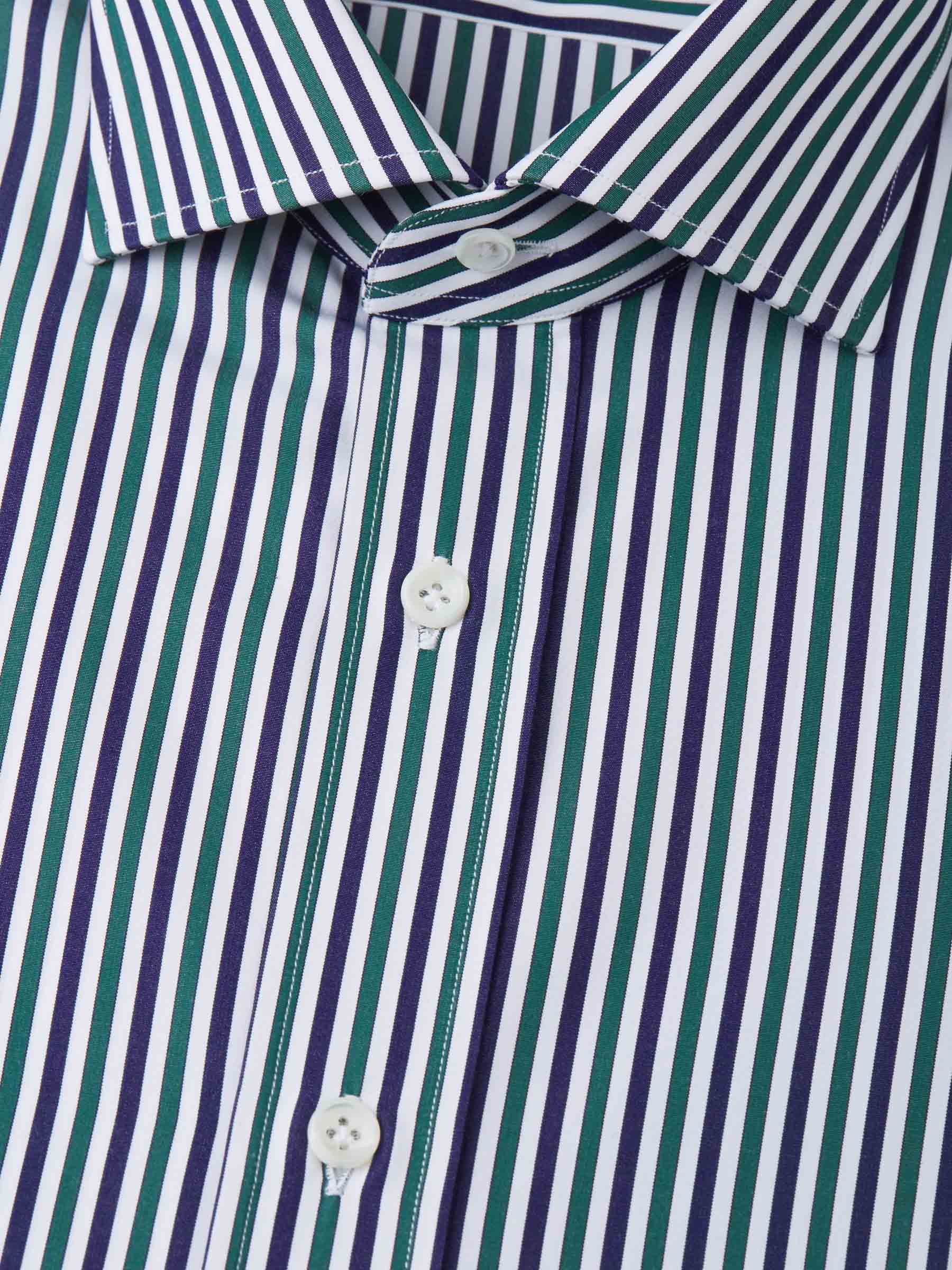 Santa Eulalia Camisa Formal Algodón Rayas color Verde Oscuro sku 401-002893 01 - Foto 2