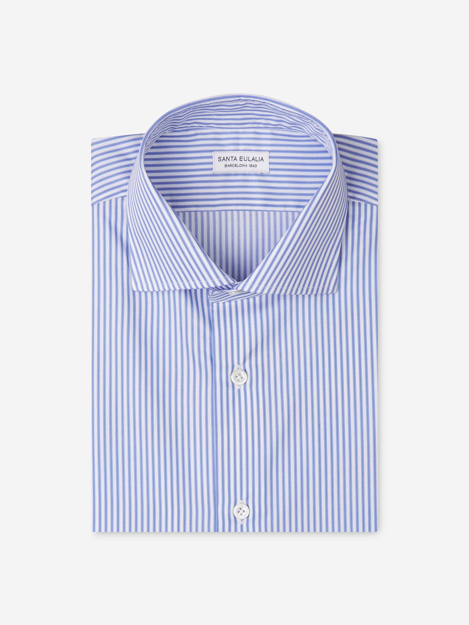 Santa Eulalia Camisa Popelín Rayas color Azul Cobalto sku 401-002916 01 - Foto 1