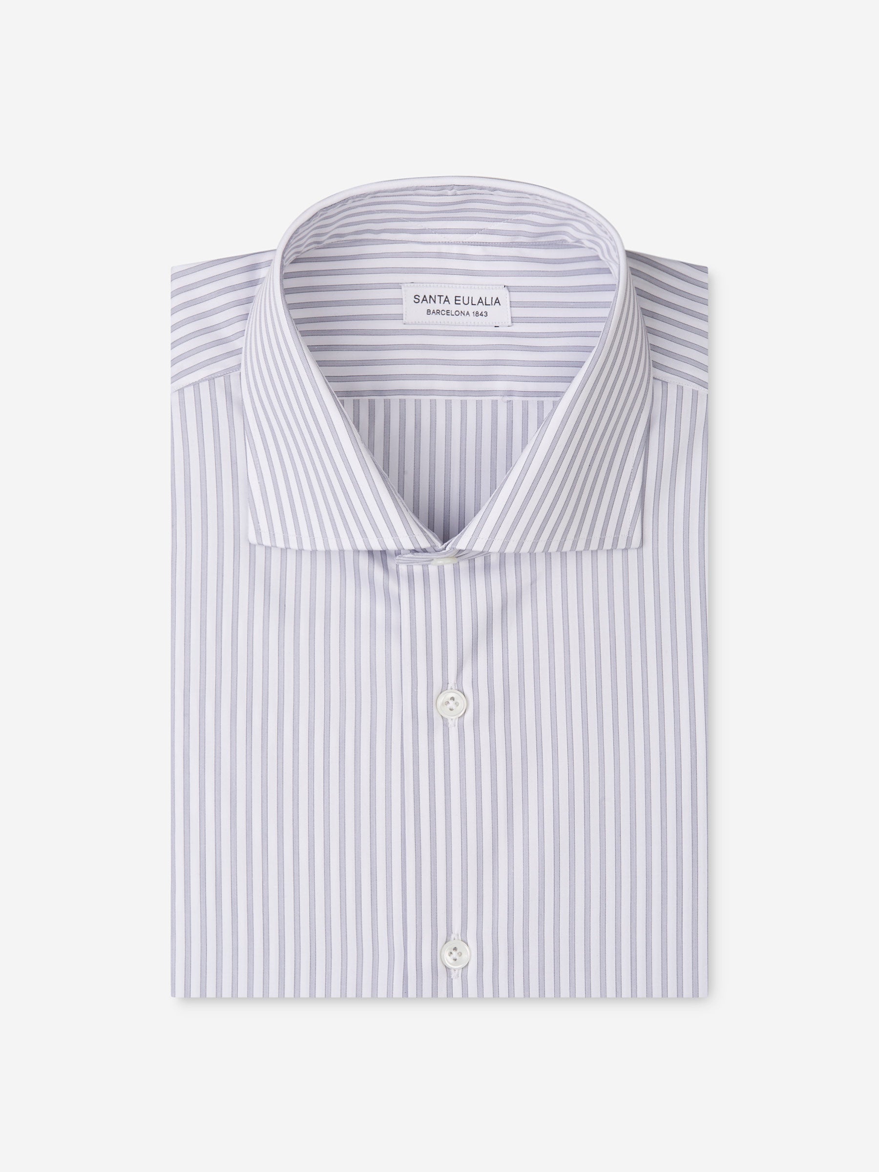 Santa Eulalia Camisa Popelín Rayas color Gris Claro sku 401-002917 01 - Foto 1