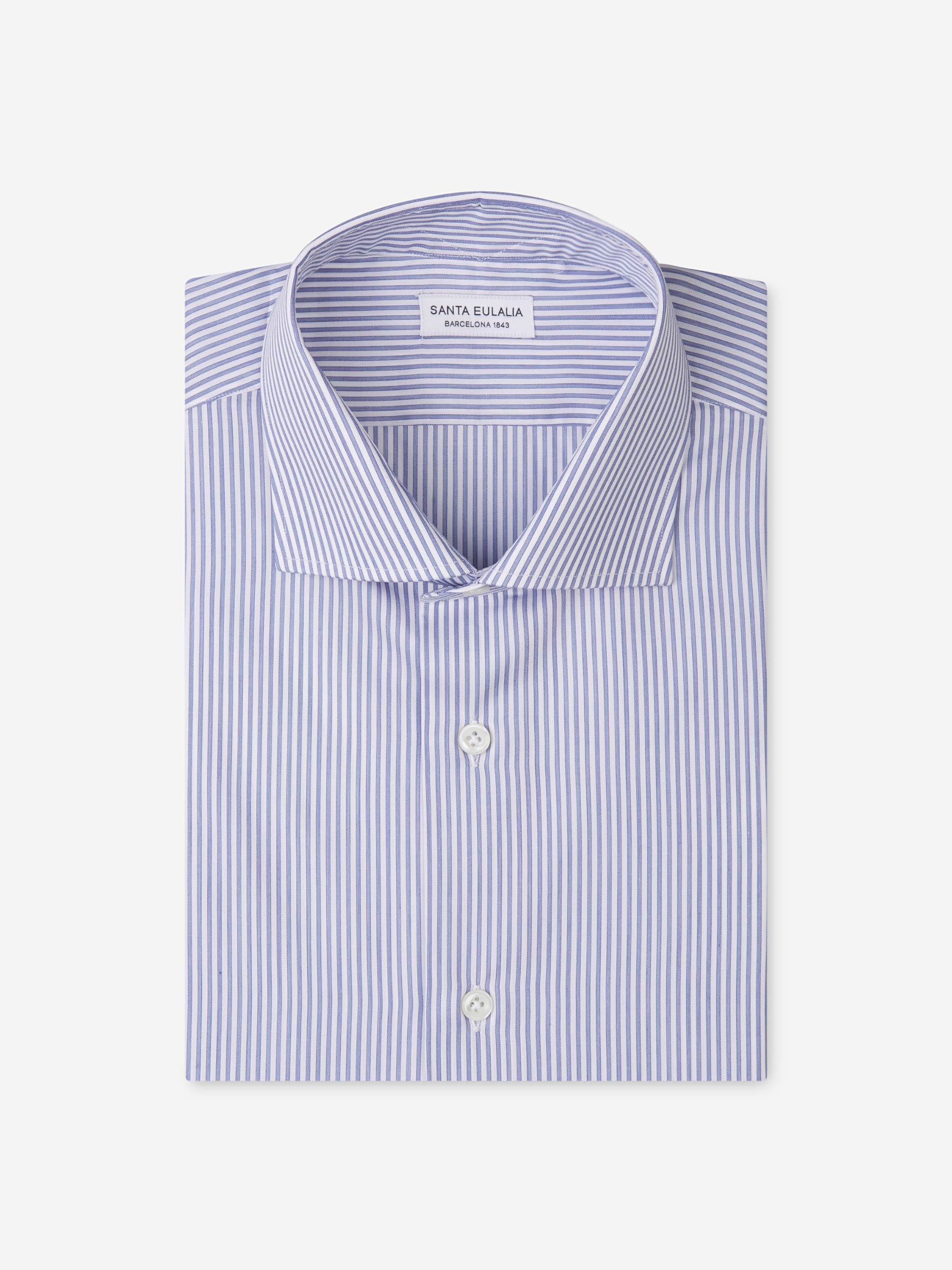 Santa Eulalia Camisa Popelín Rayas color Azul Denim sku 401-002919 02 - Foto 3