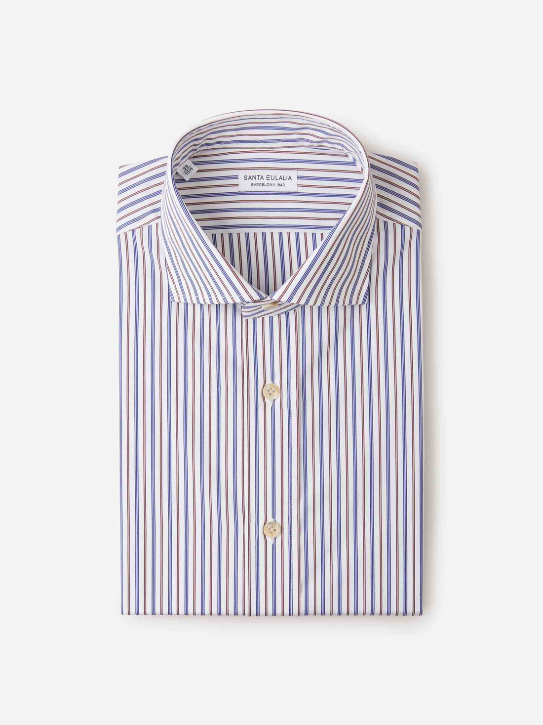 Santa Eulalia Camisa Motivo Rayas color Marrón Oscuro sku 401-002952 01 - Foto 1