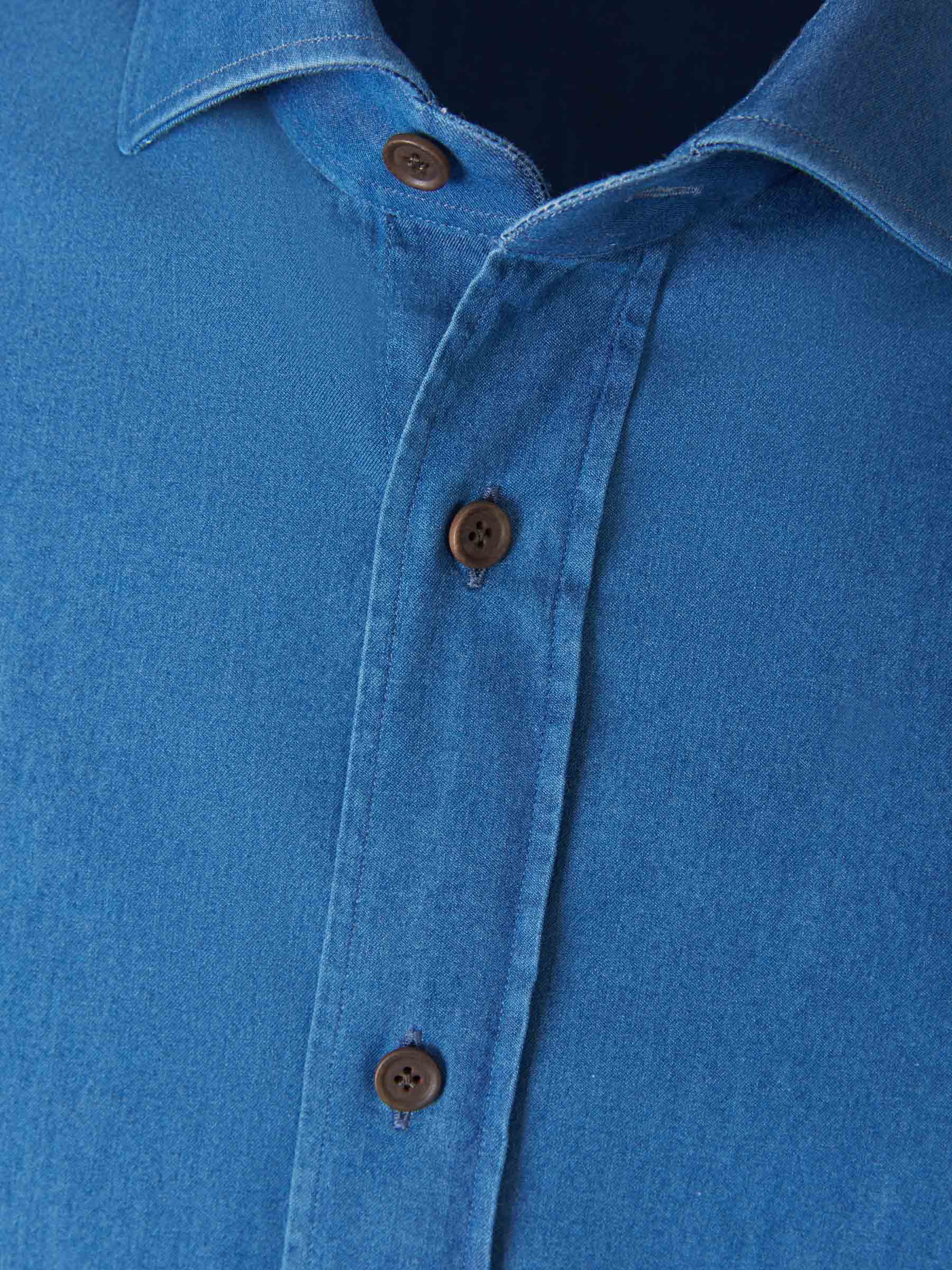 Santa Eulalia Camisa Denim Suave color Azul Real sku 401-002957 02 - Foto 2