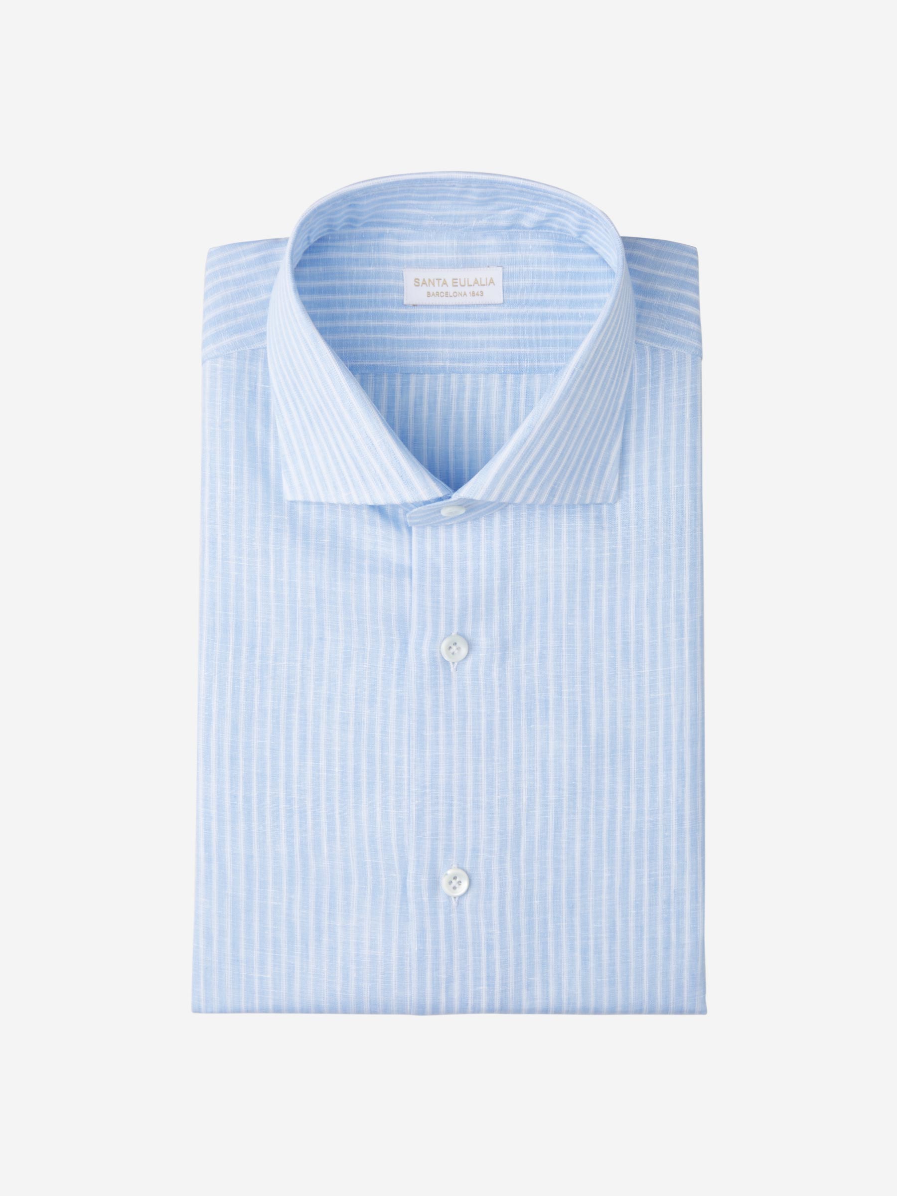 Santa Eulalia Camisa Lino Rayas color Azul Cielo sku 401-002967 01 - Foto 1