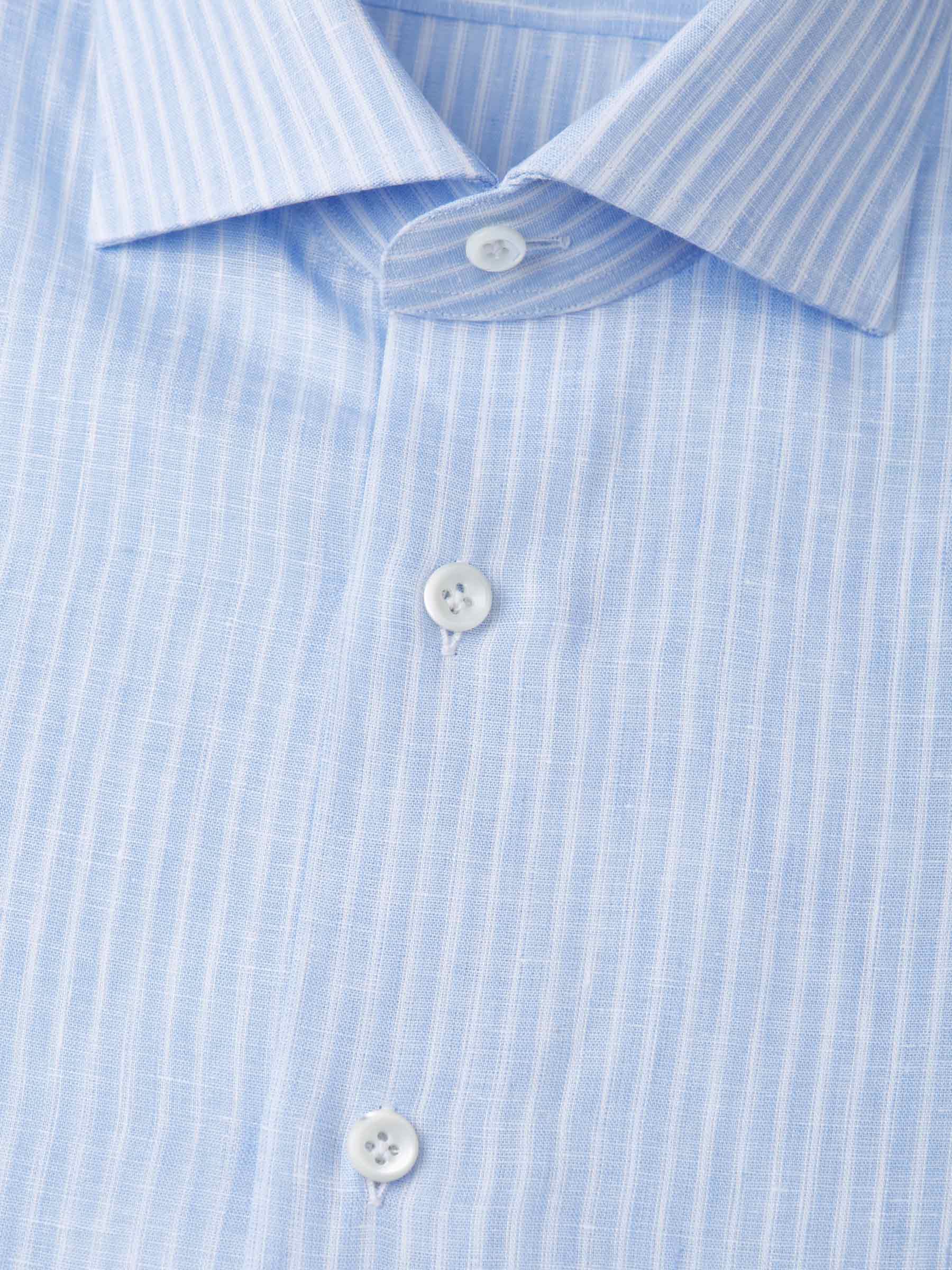Santa Eulalia Camisa Lino Rayas color Azul Cielo sku 401-002967 01 - Foto 2