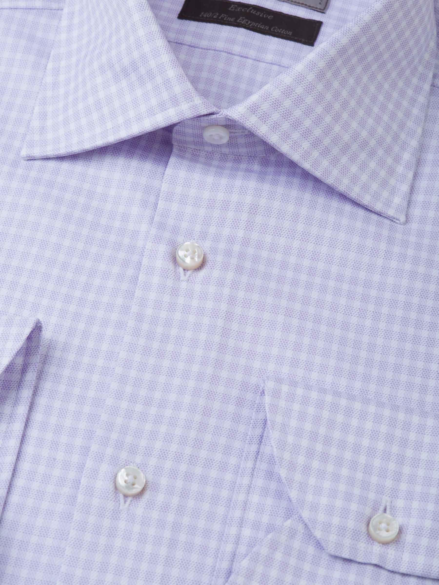 Canali Camisa Motivo Cuadros color Lila sku 401-002984 02 - Foto 4