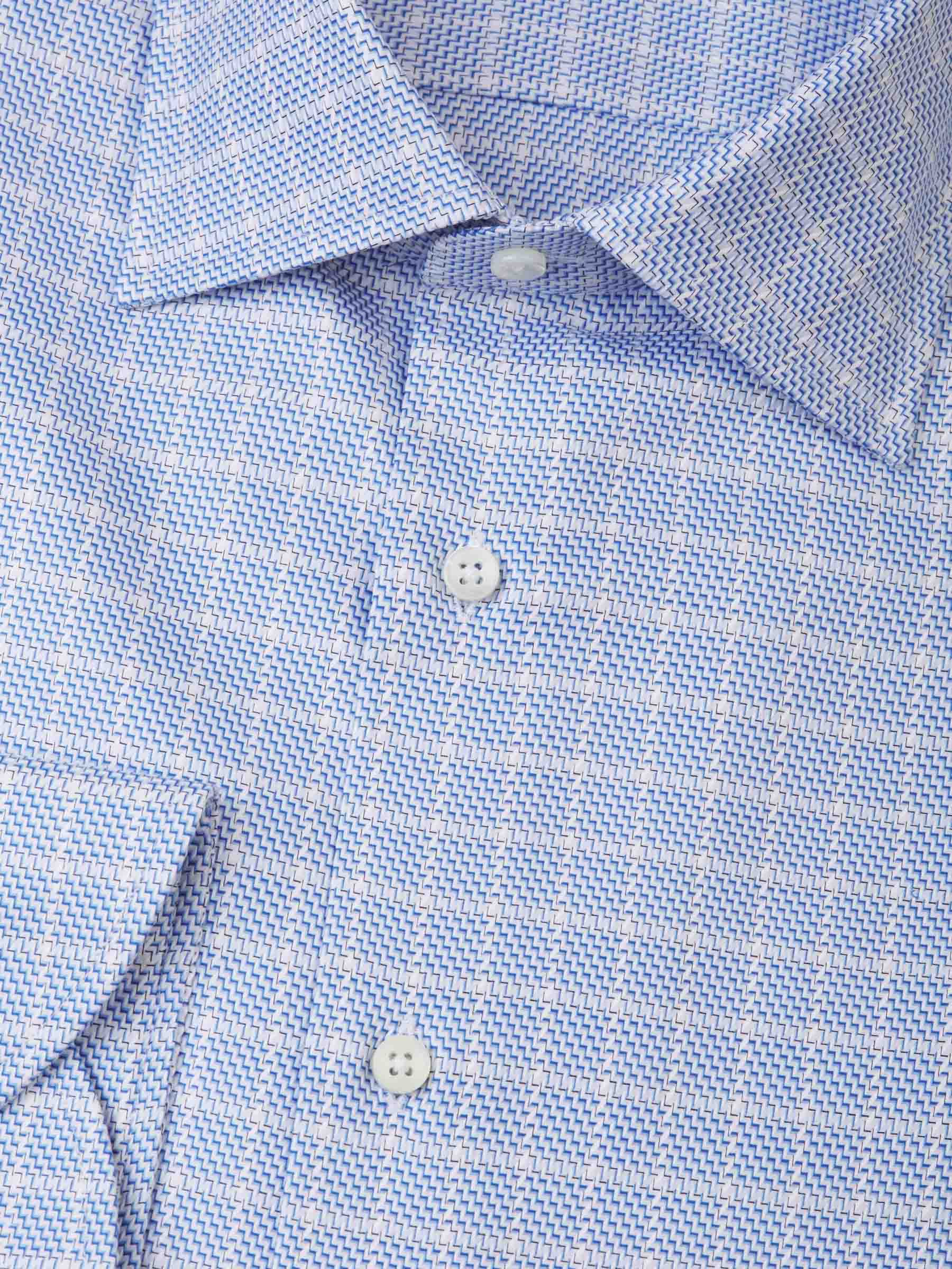 Canali Camisa Micro Cuadros color Azul Cielo sku 401-003033 01 - Foto 2