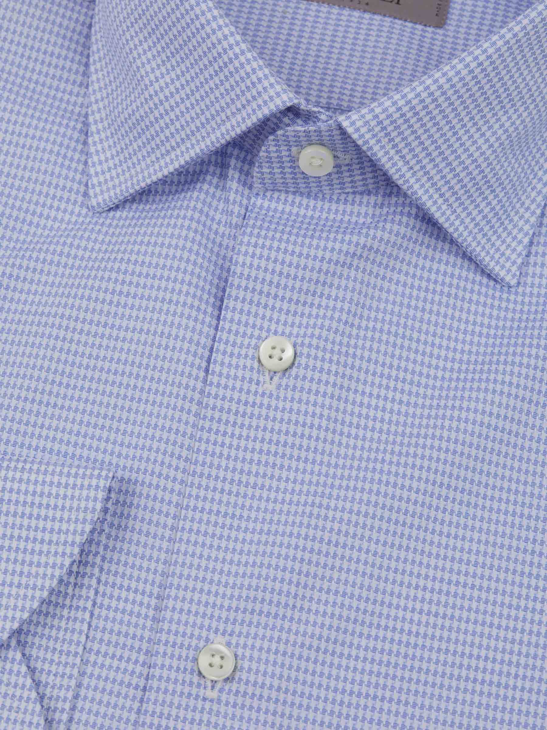 Canali Camisa Pata De Gallo color Azul Cielo sku 401-003050 01 - Foto 2
