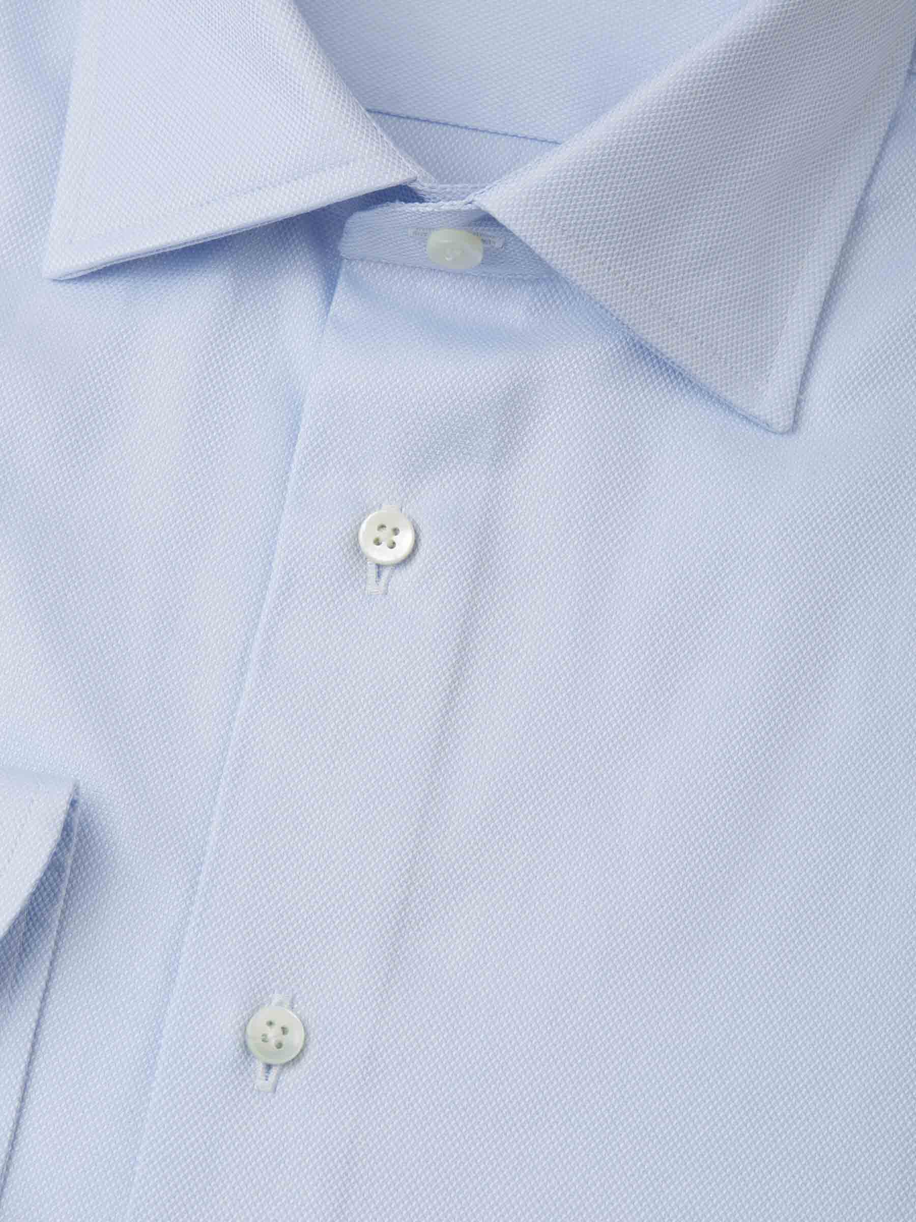 Canali Camisa Lisa Algodón color Azul Cielo sku 401-003052 01 - Foto 2