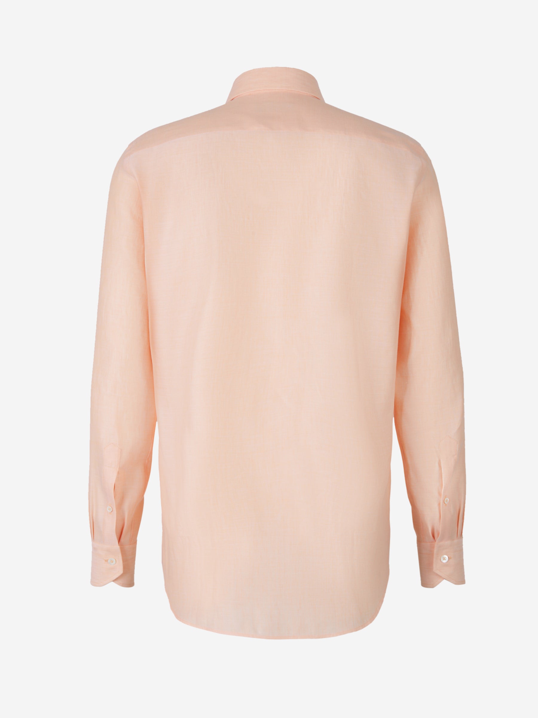 Canali Camisa Algodón Y Lino color Melocotón sku 401-003053 03 - Foto 2