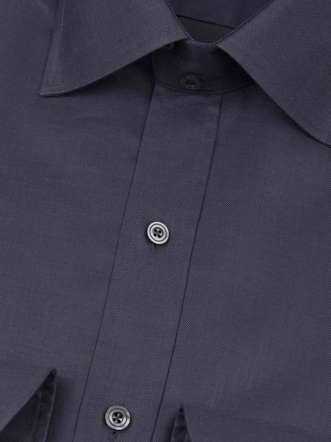 Tom Ford Camisa Lisa Algodón color Azul Noche sku 401-003066 01 - Foto 2