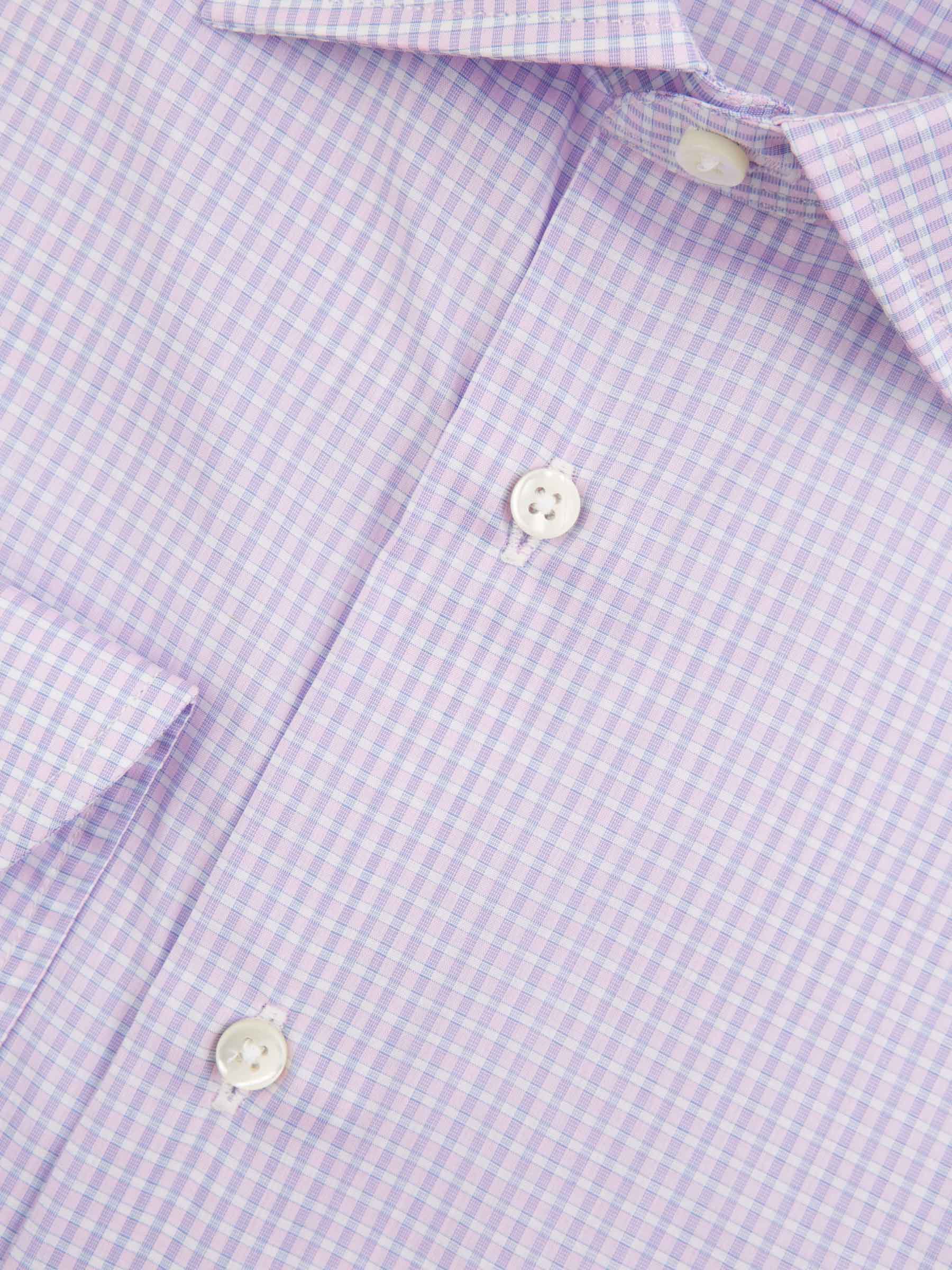 Canali Camisa Motivo Cuadros color Rosa Claro sku 401-003076 01 - Foto 1