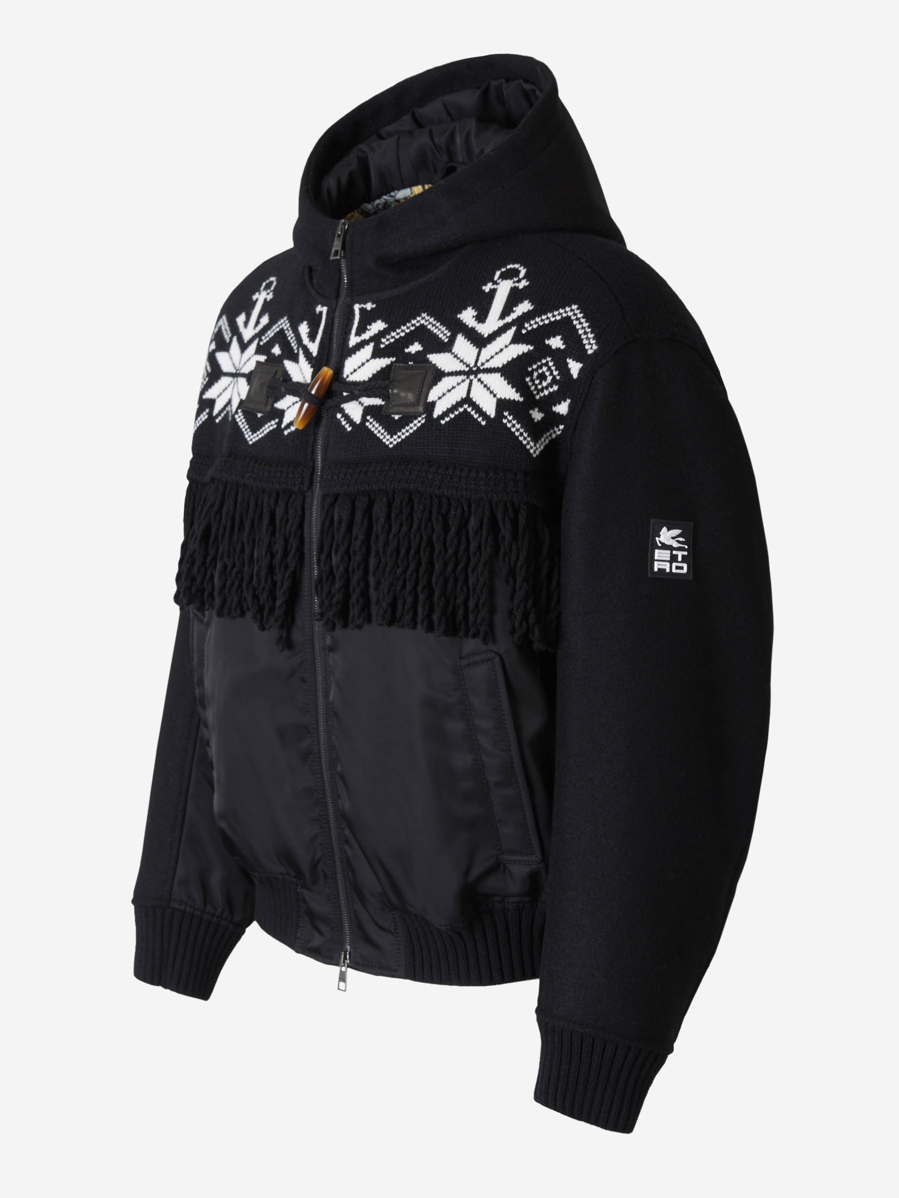 Etro Chaqueta Punto Jacquard color Negro sku 502-001434 01 - Foto 2