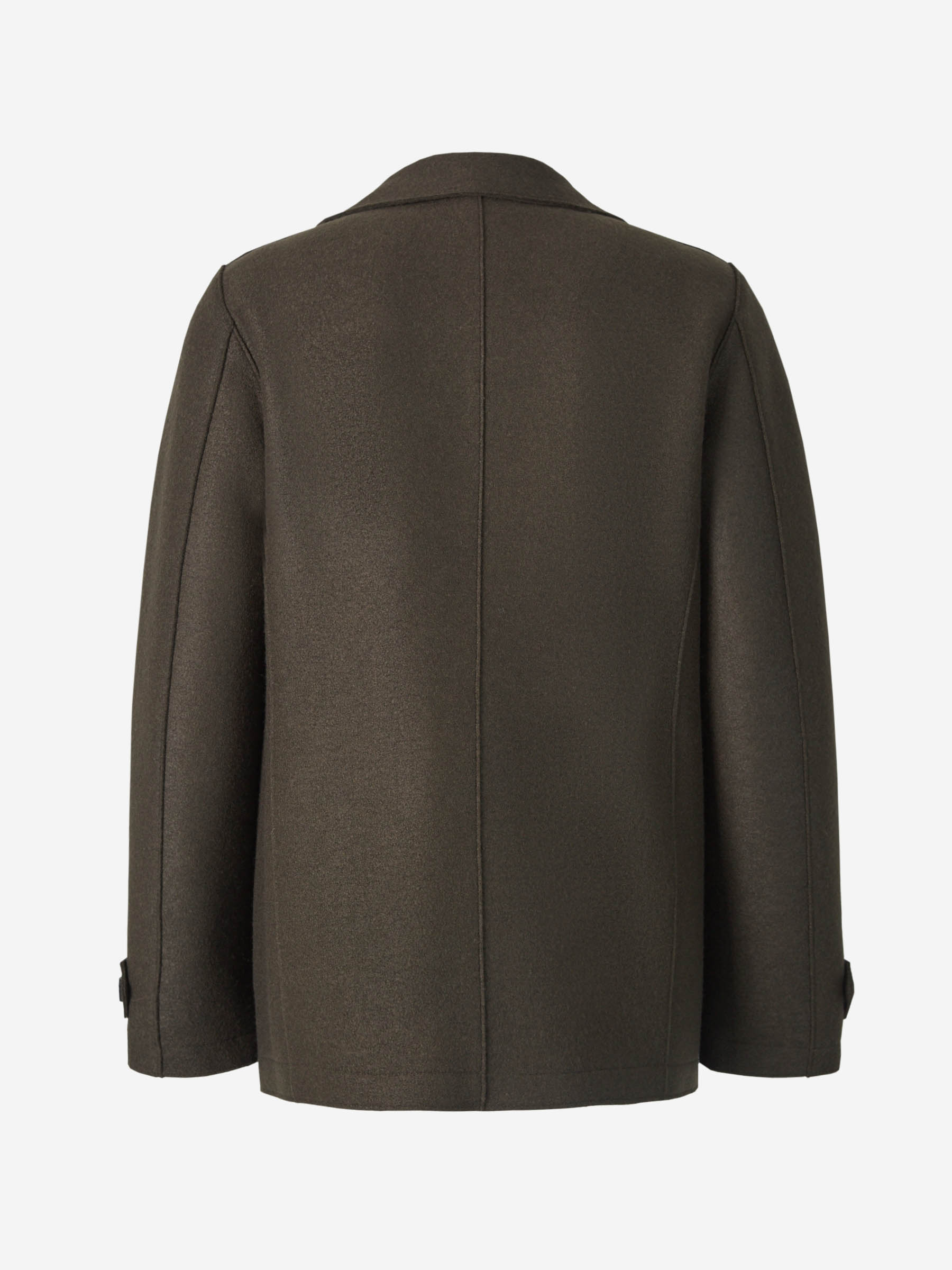 Harris Wharf Abrigo Cruzado Lana color Verde Militar sku 502-001438 01 - Foto 2