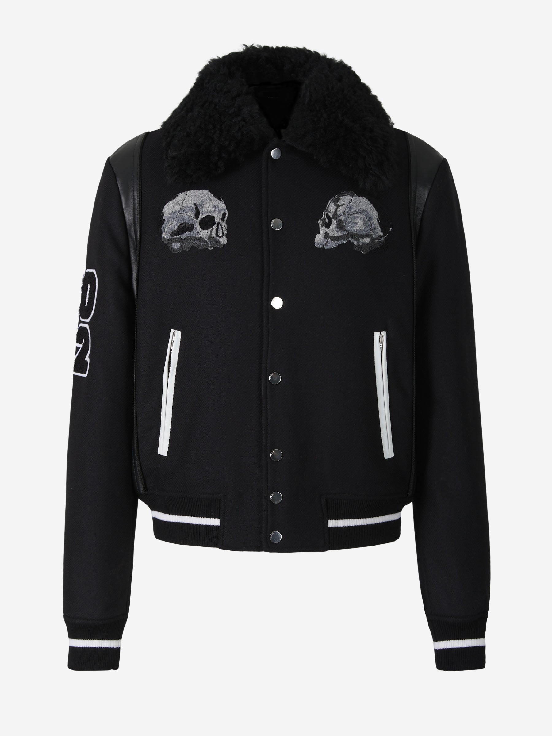 Amiri Chaqueta Varsity Skull color Negro sku 502-001483 01 - Foto 1