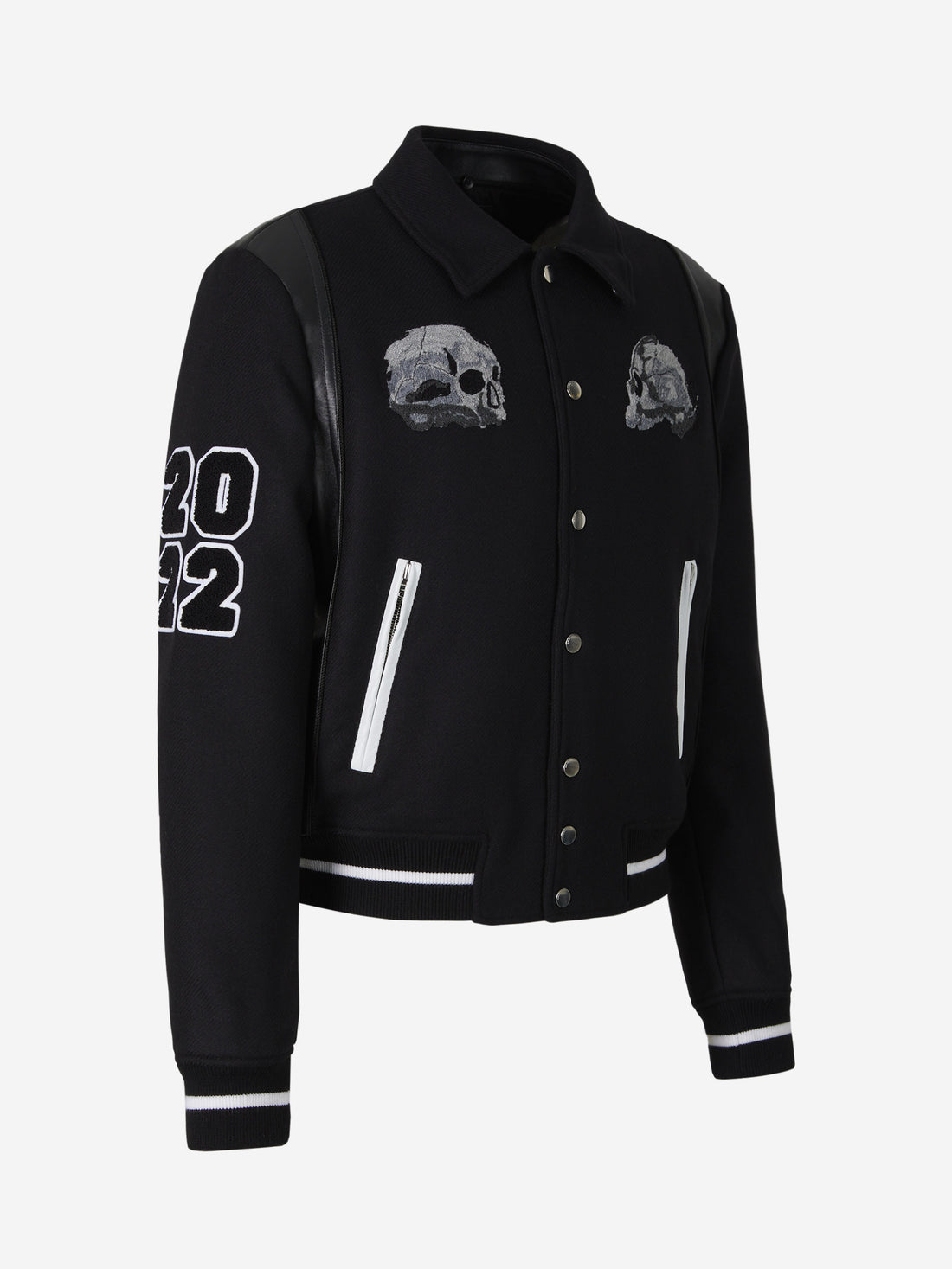 Amiri Chaqueta Varsity Skull color Negro sku 502-001483 01 - Foto 2