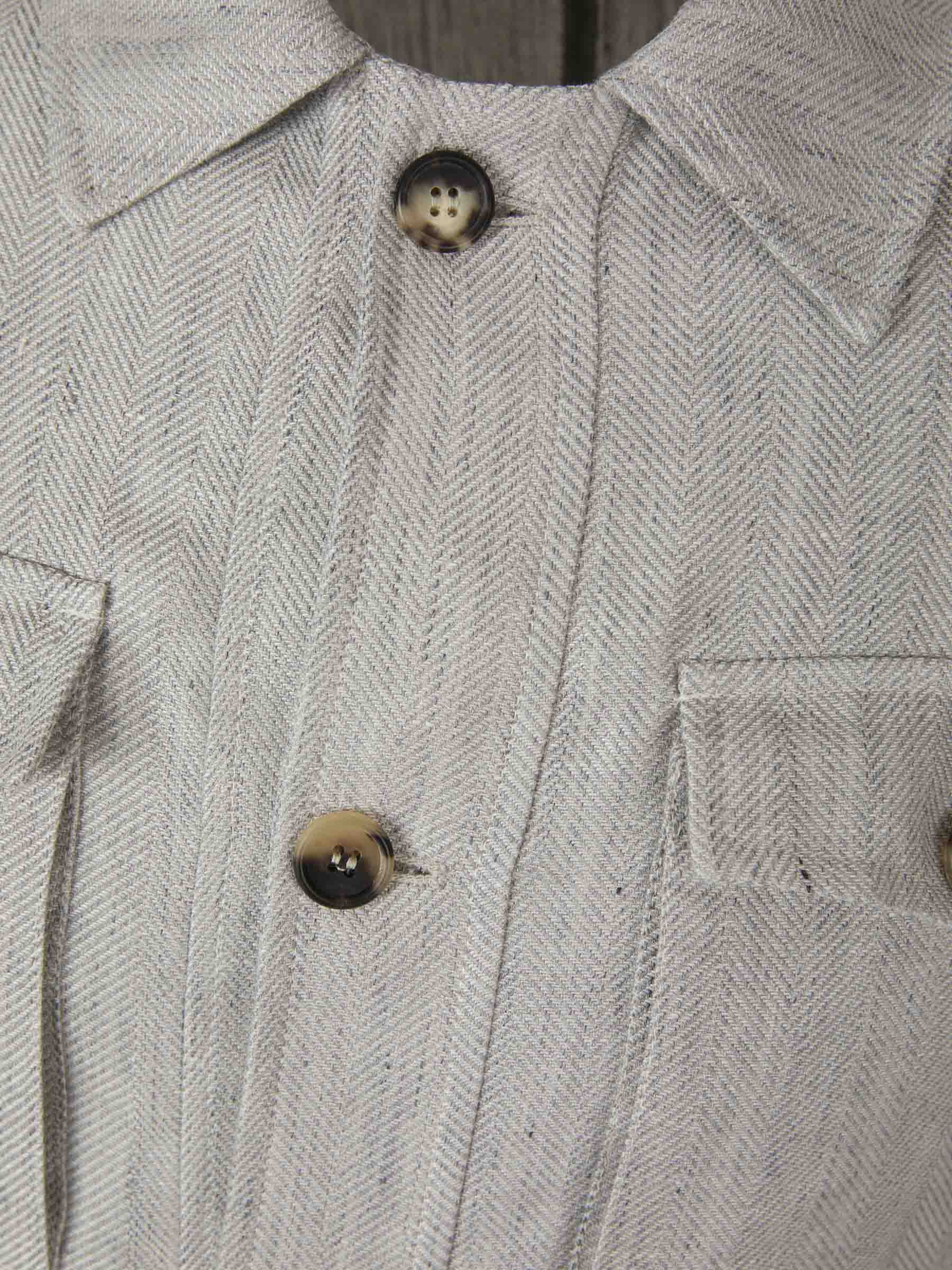 Borrelli Chaqueta Lino Y Lana color Gris Claro sku 502-001502 01 - Foto 3
