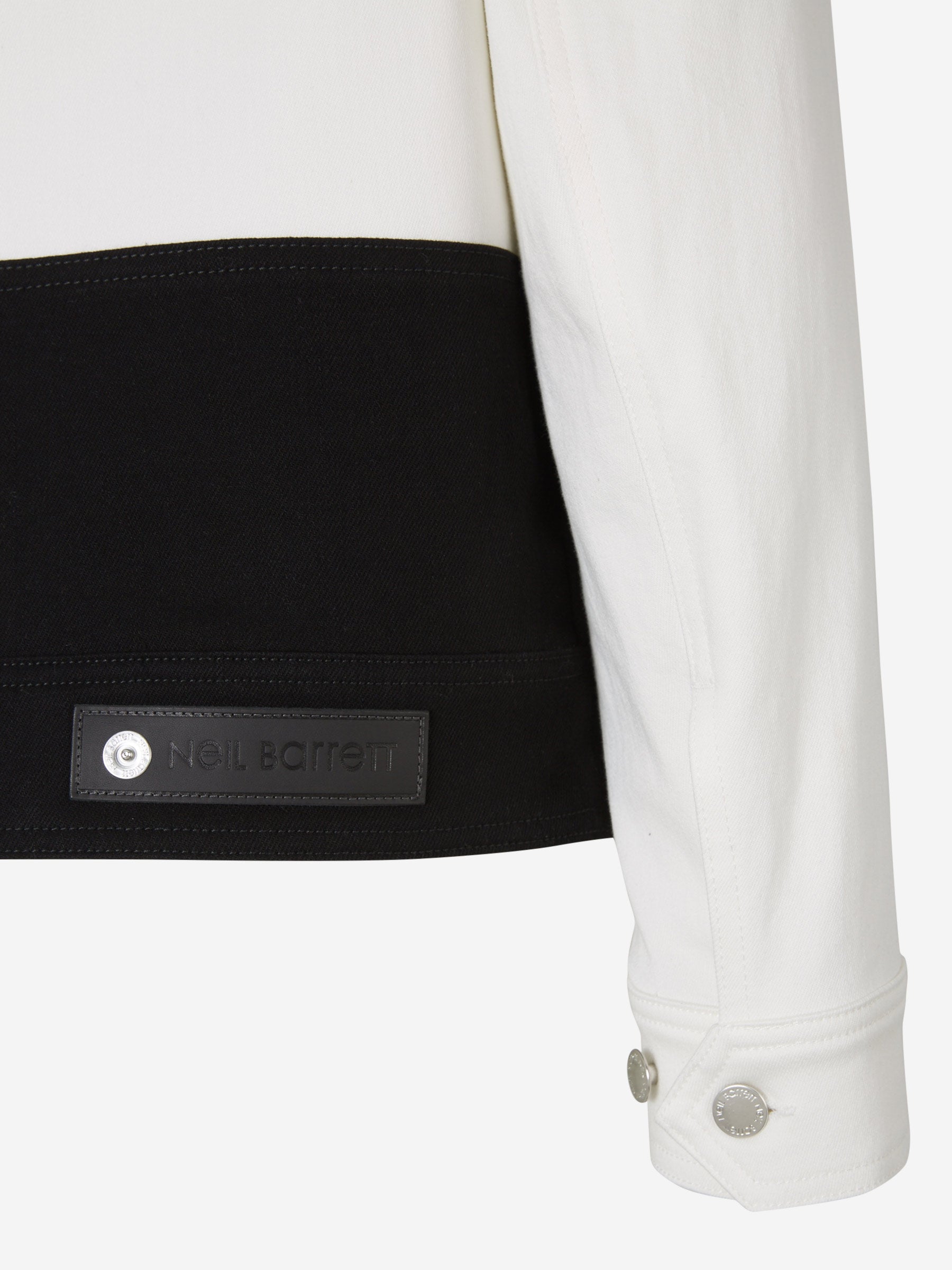 Neil Barrett Chaqueta vaquera Bicolor color Blanco sku 511-000541 01 - Foto 3