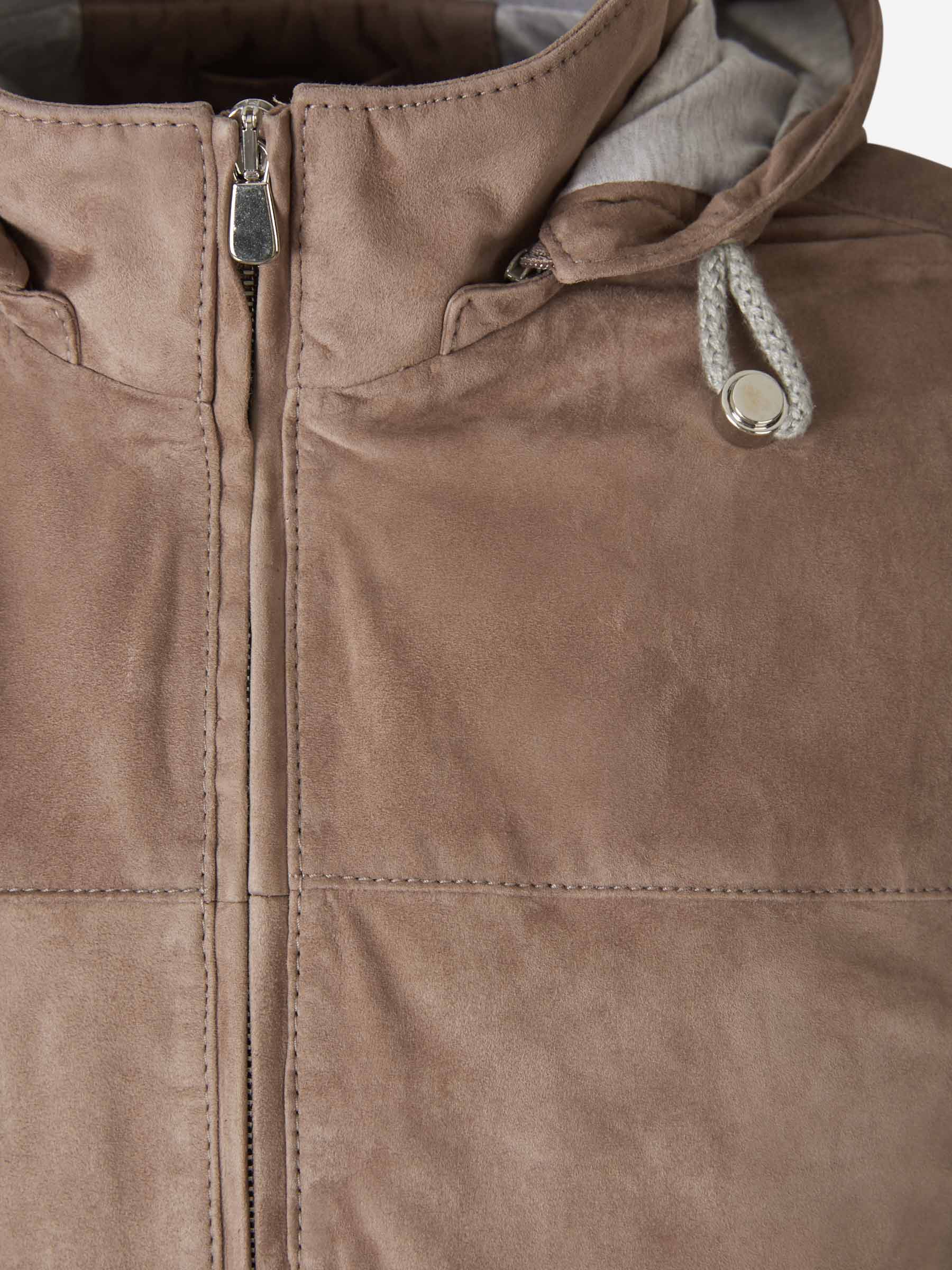 Santa Eulalia Cazadora Capucha Piel color Topo sku 511-000566 01 - Foto 3