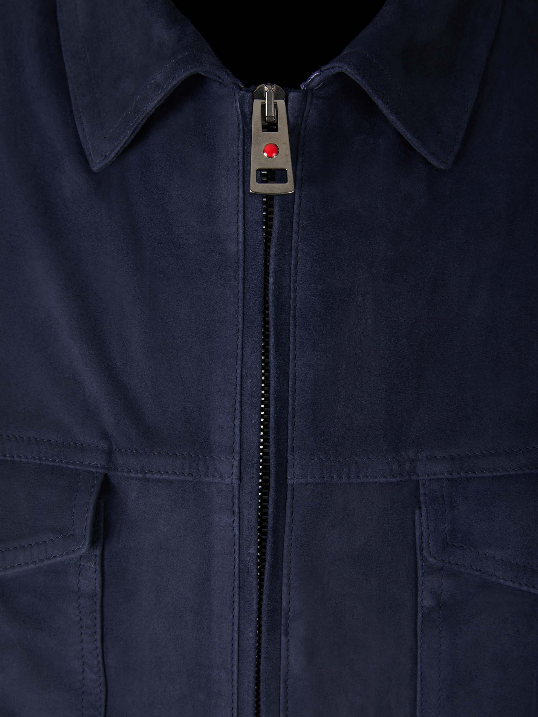 Kired Cazadora Piel Ante color Azul Noche sku 511-000588 01 - Foto 3