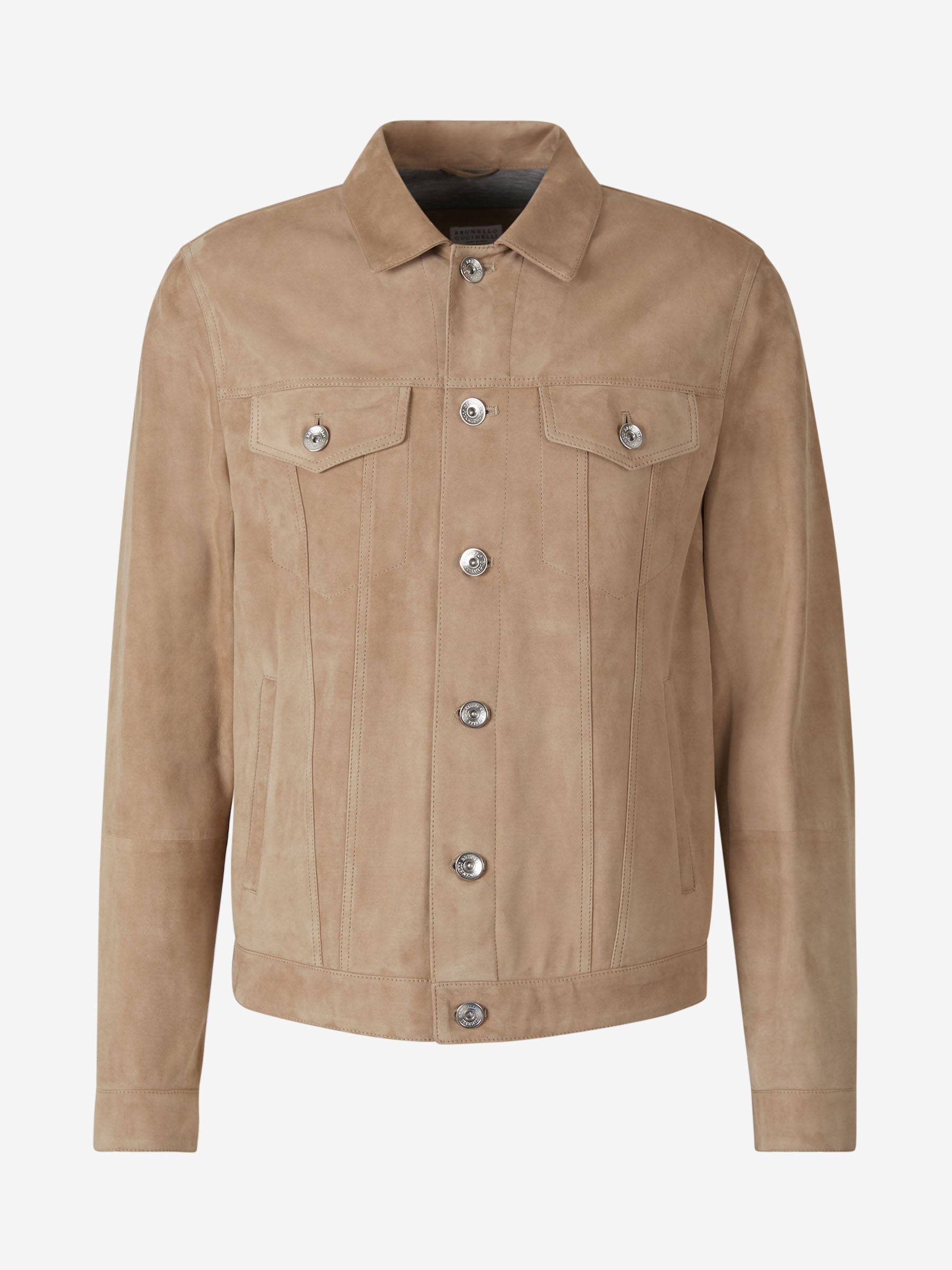 Brunello Cucinelli Chaqueta Camisera Ante color Caramelo sku 511-000598 01 - Foto 1