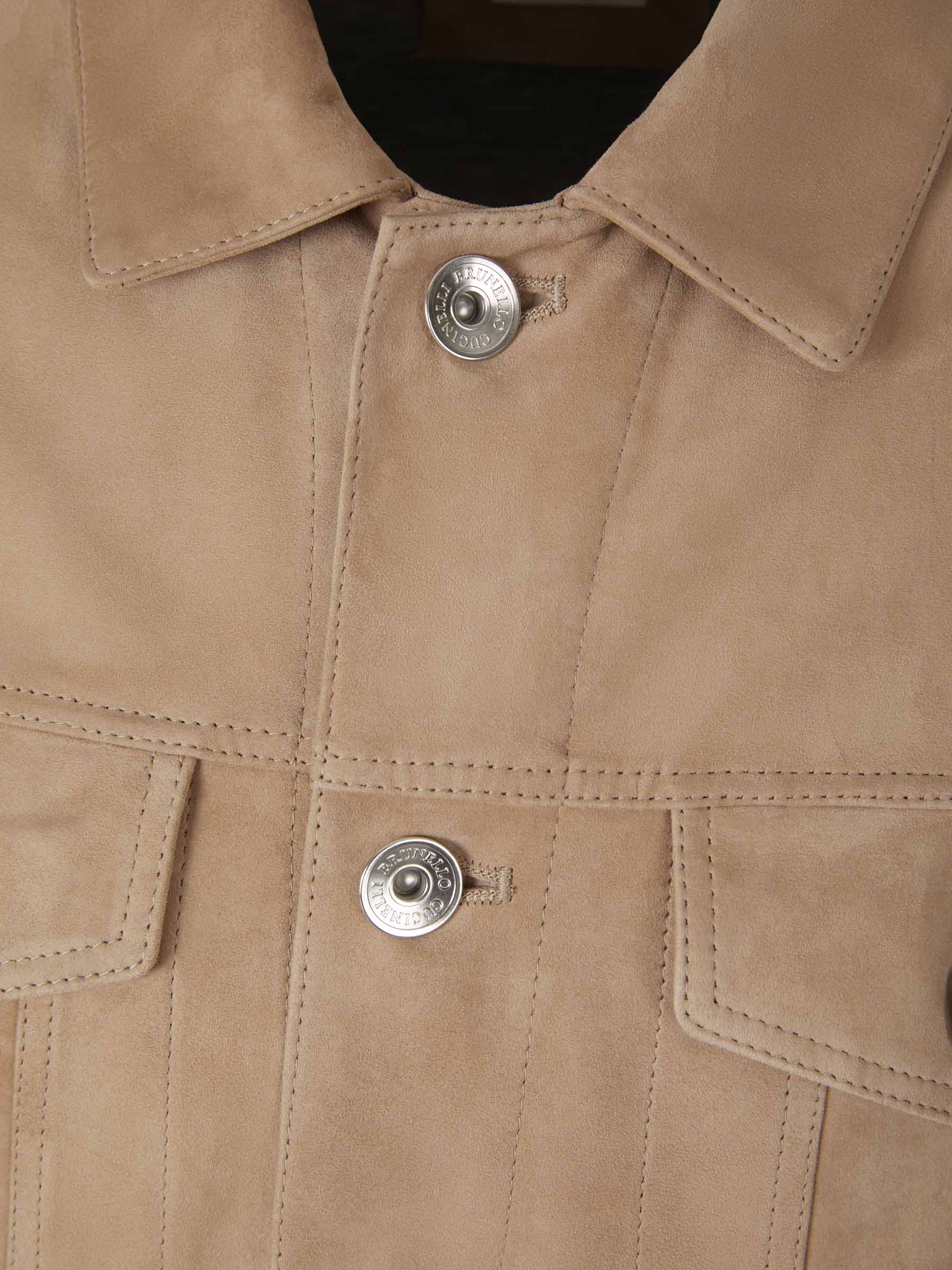 Brunello Cucinelli Chaqueta Camisera Ante color Caramelo sku 511-000598 01 - Foto 3