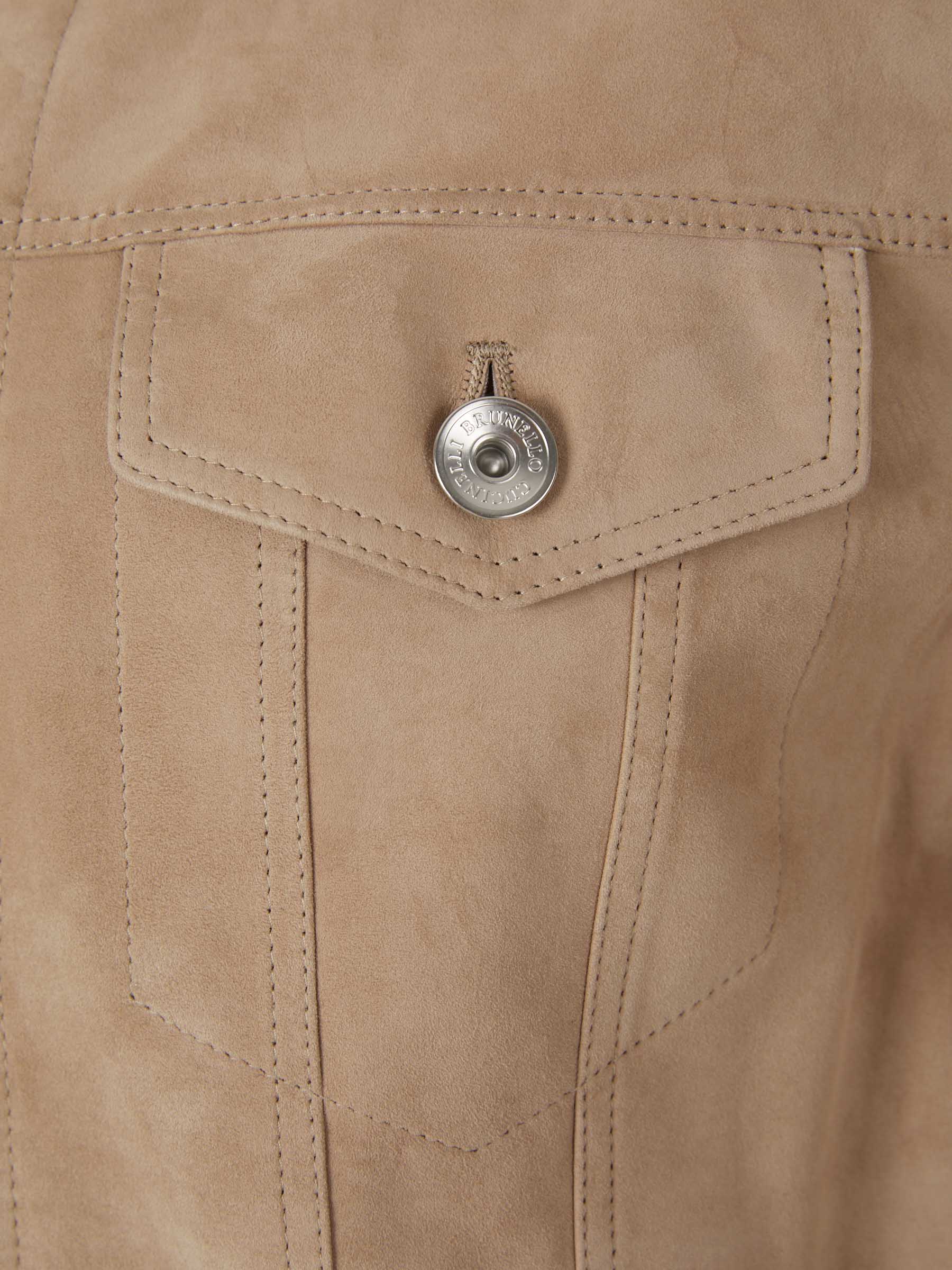 Brunello Cucinelli Chaqueta Camisera Ante color Caramelo sku 511-000598 01 - Foto 4