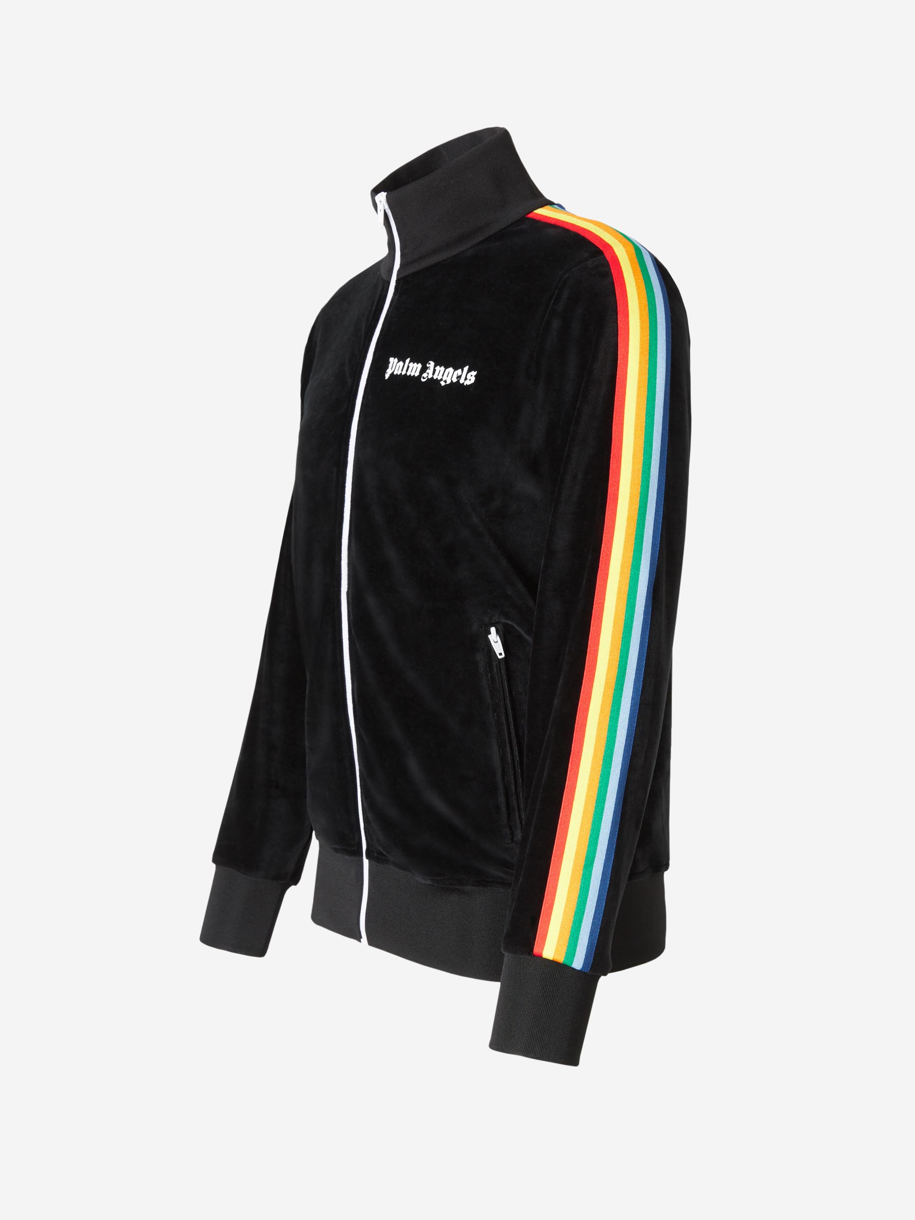 Palm Angels Sudadera Rainbow Atercipelada color Negro sku 512-001641 01 - Foto 2