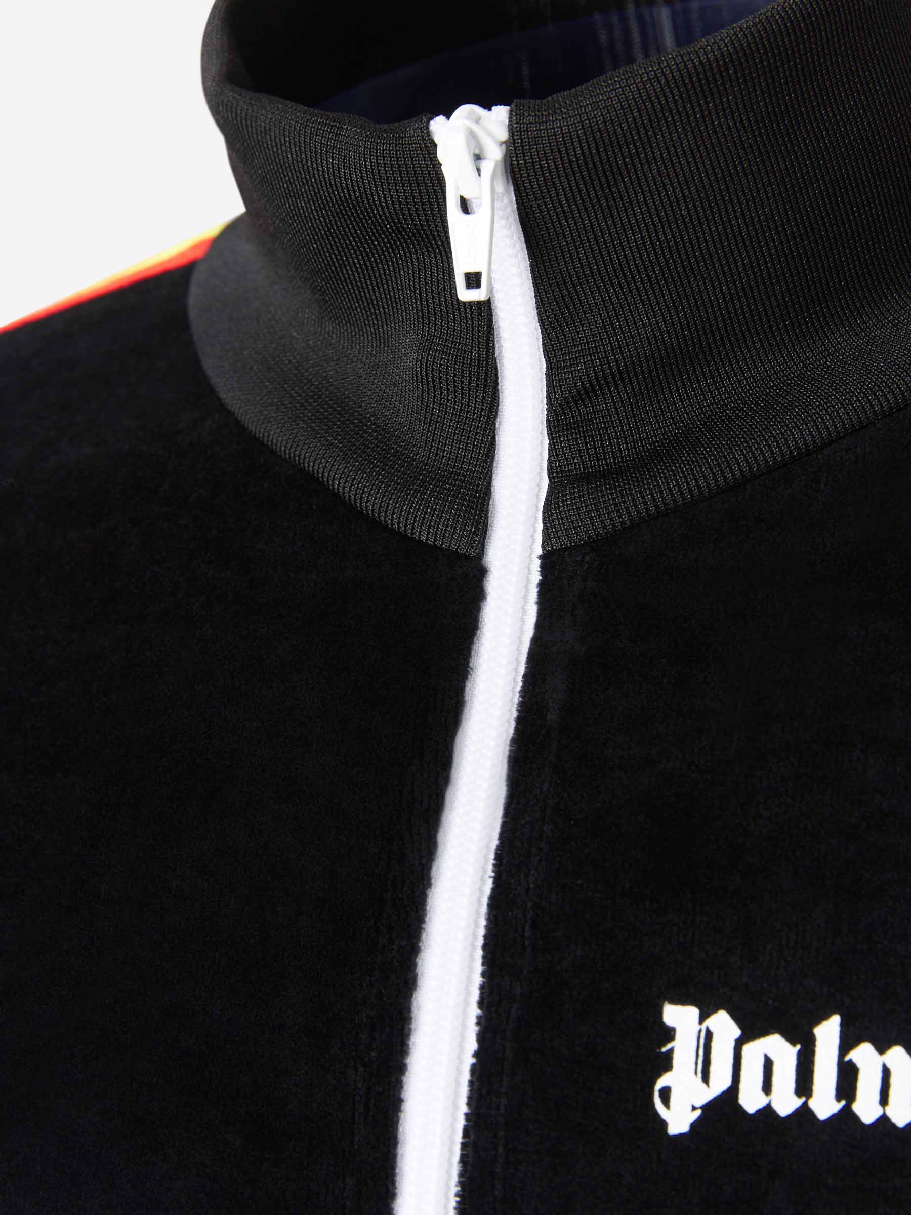 Palm Angels Sudadera Rainbow Atercipelada color Negro sku 512-001641 01 - Foto 4