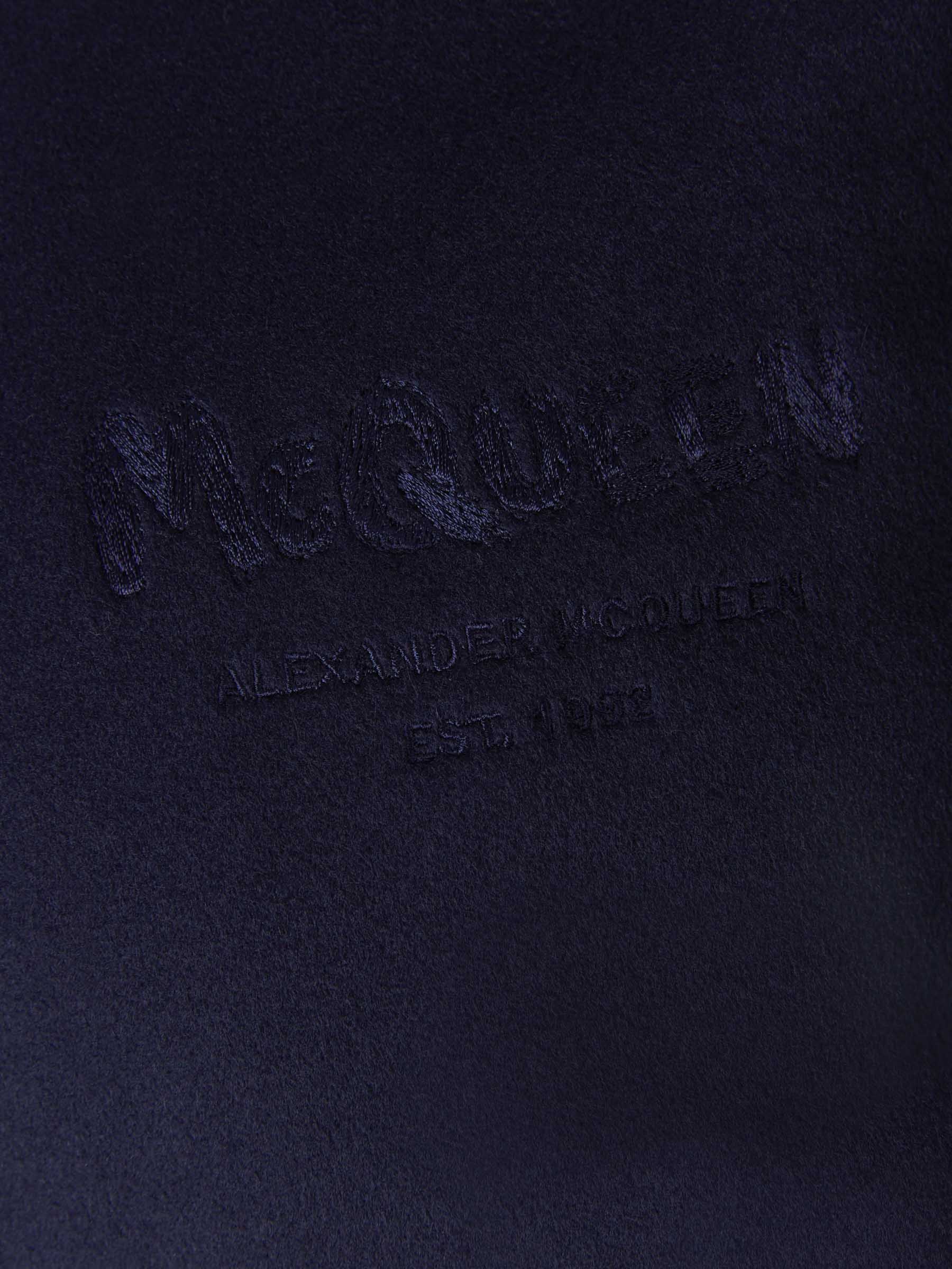 Alexander McQueen Chaqueta Bomber Varsity color Azul Marino sku 512-001747 01 - Foto 4