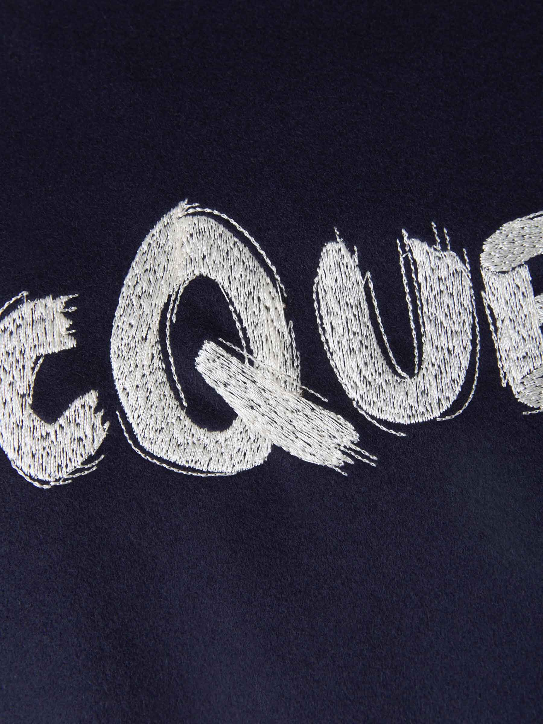 Alexander McQueen Chaqueta Bomber Varsity color Azul Marino sku 512-001747 01 - Foto 6